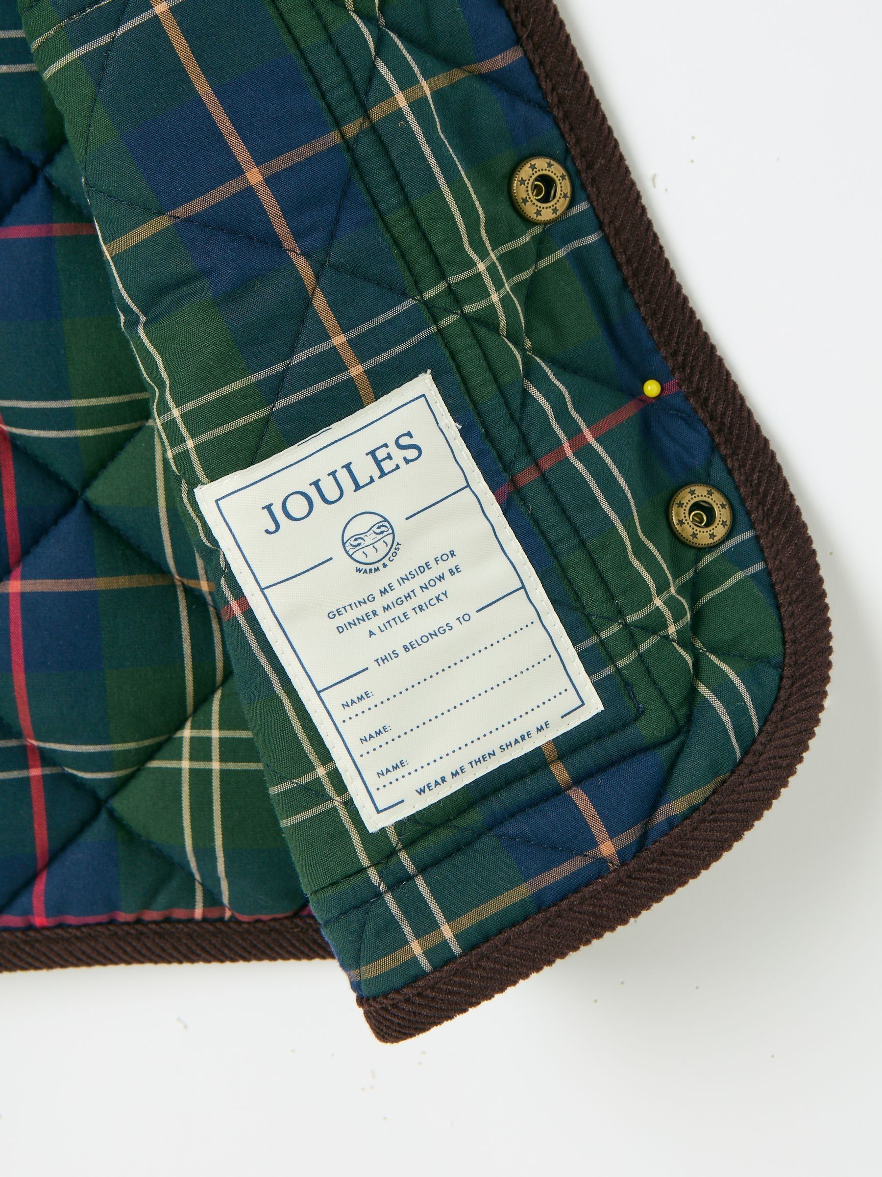 Kids' Gibson Khaki Green Quilted Gilet - Image 4 of 5