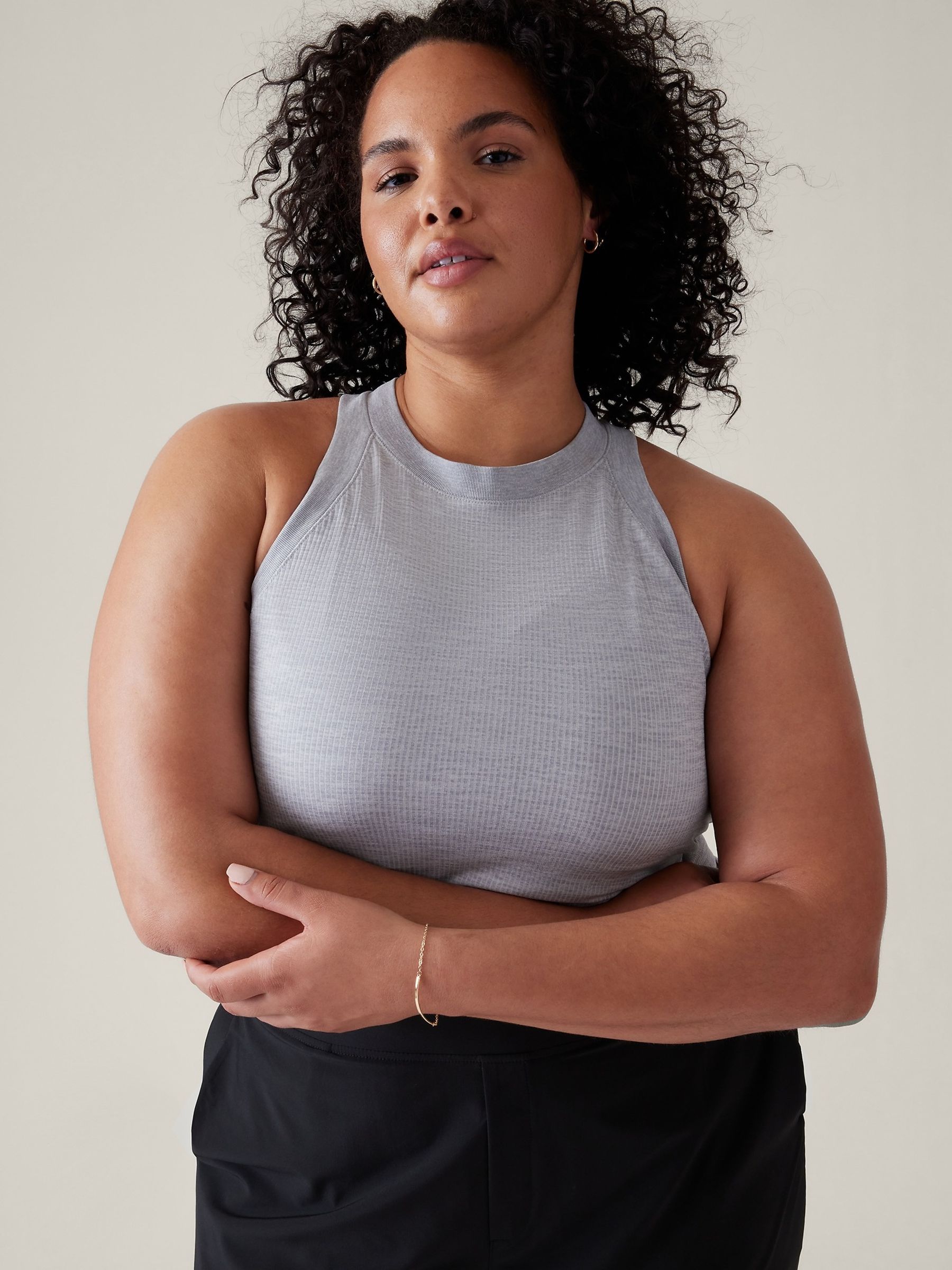 Athleta Grey Renew Seamless Racerback Tank Top - Image 1 of 5