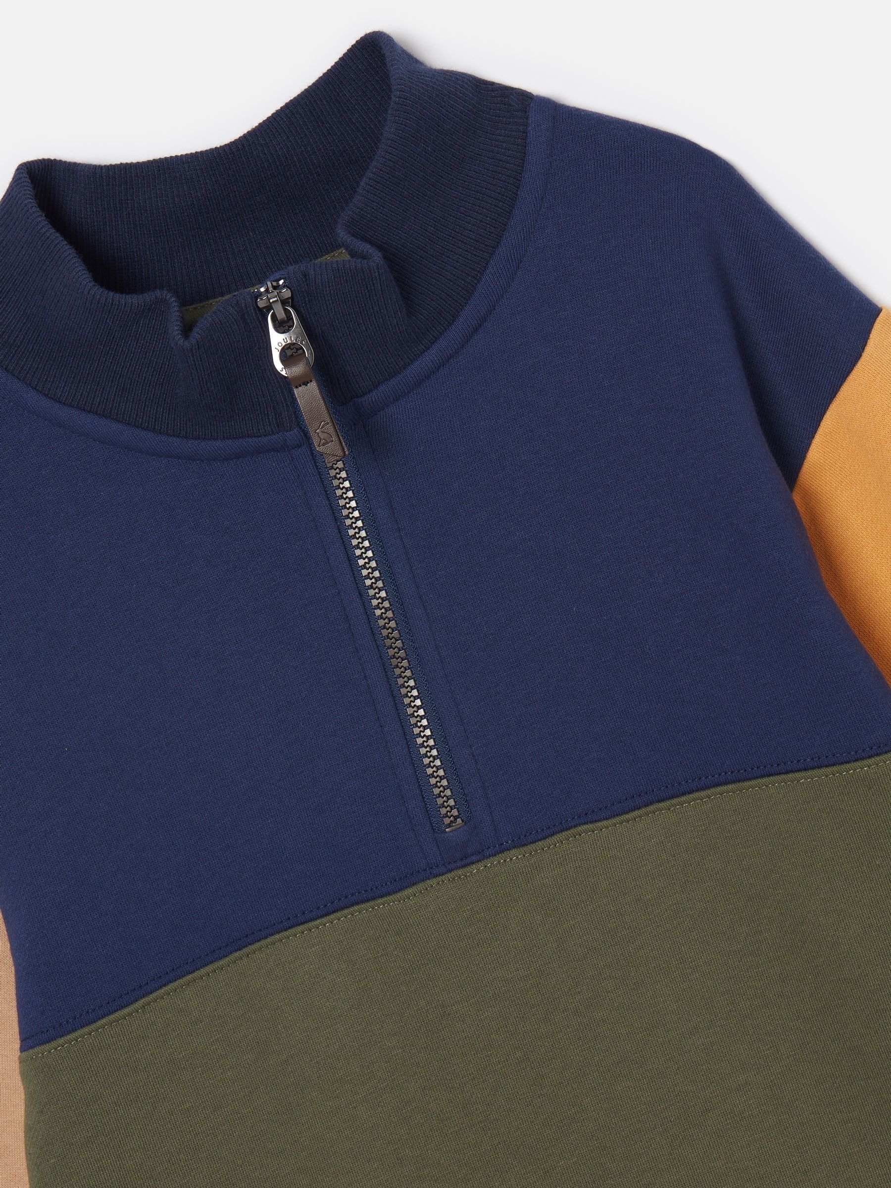 Boys' Elliot Multi Colourblock Quarter Zip Sweatshirt - Image 3 of 3