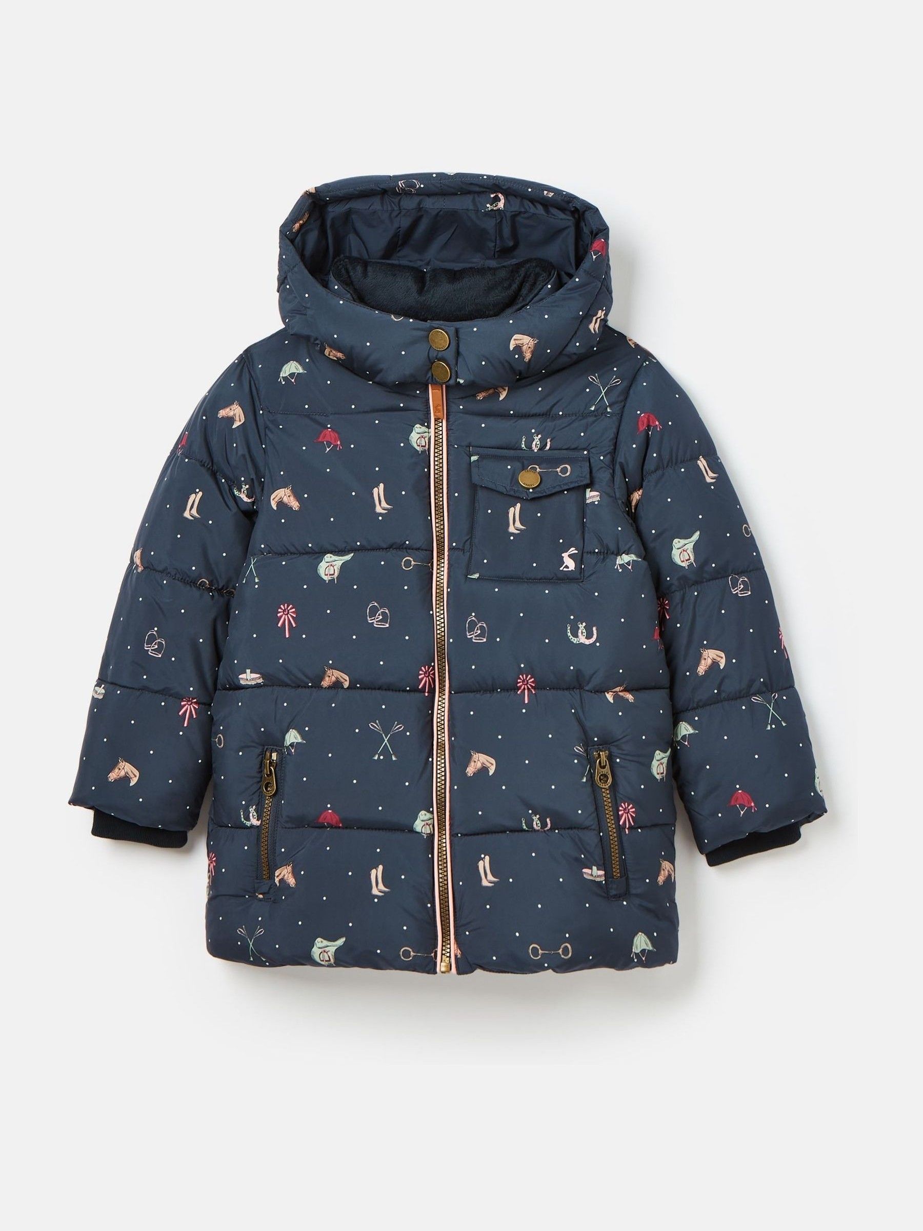 Girls' Emmeline Blue Print Showerproof Coat - Image 1 of 6