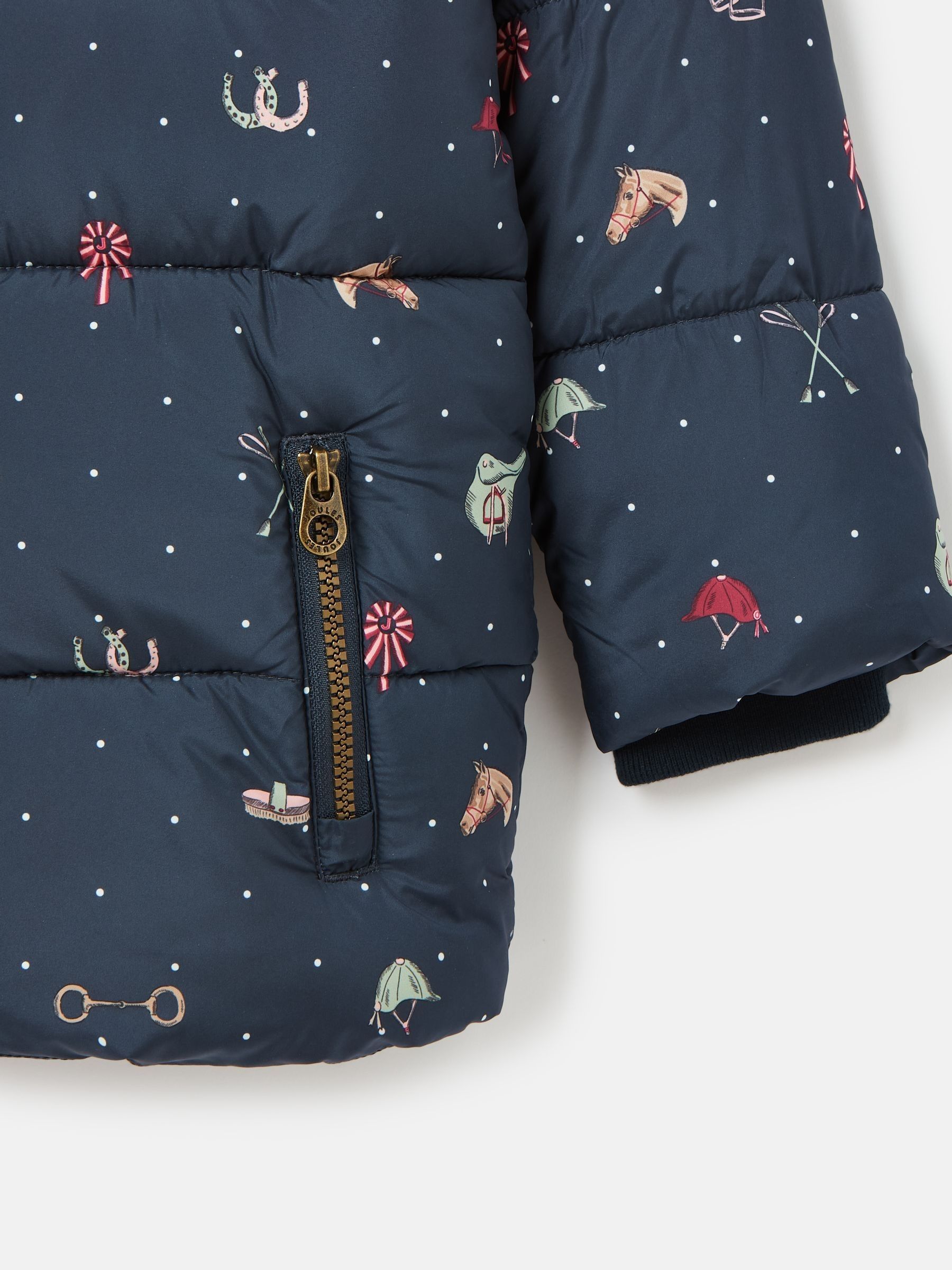 Girls' Emmeline Blue Print Showerproof Coat - Image 4 of 6