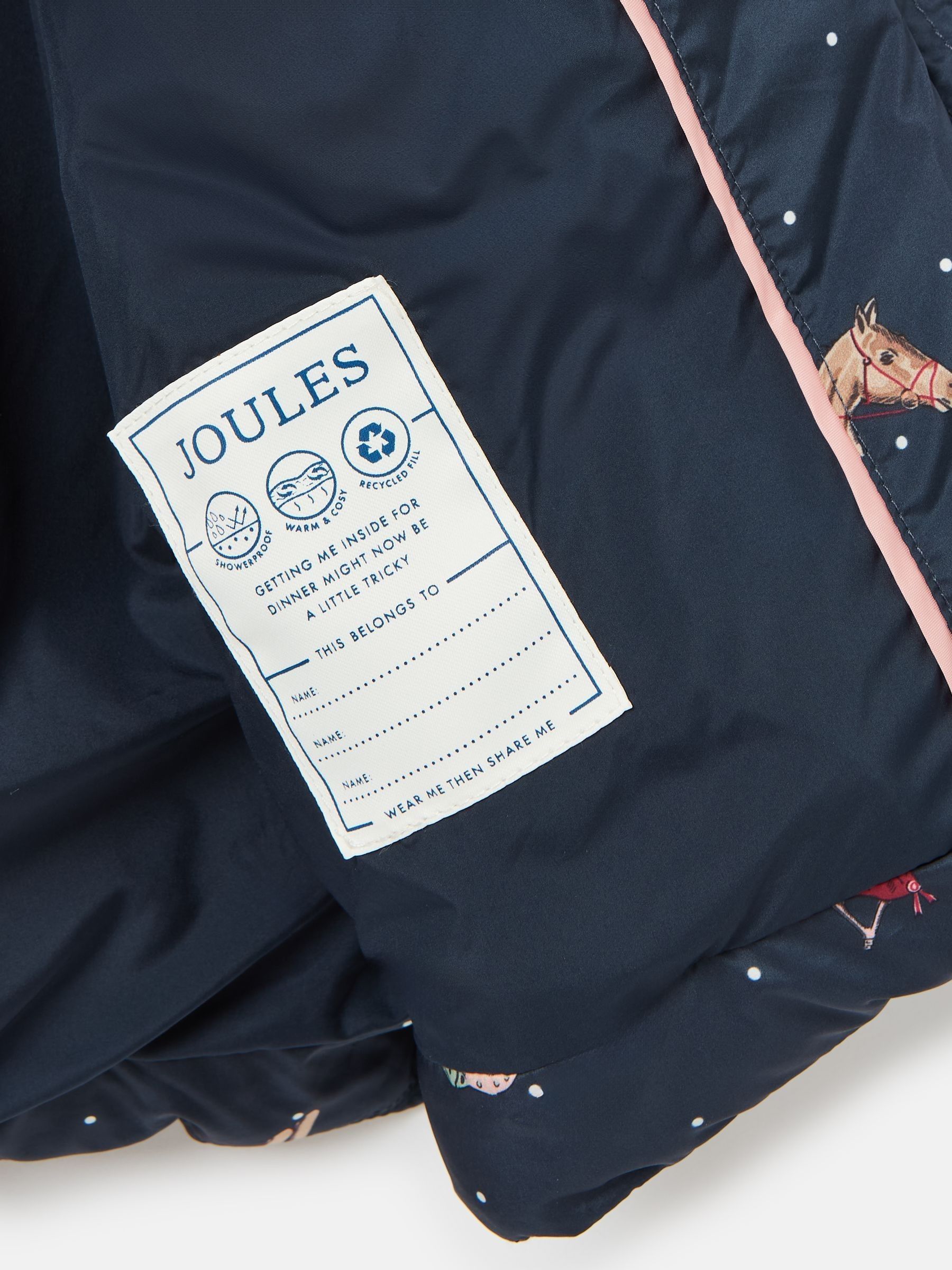 Girls' Emmeline Blue Print Showerproof Coat - Image 5 of 6