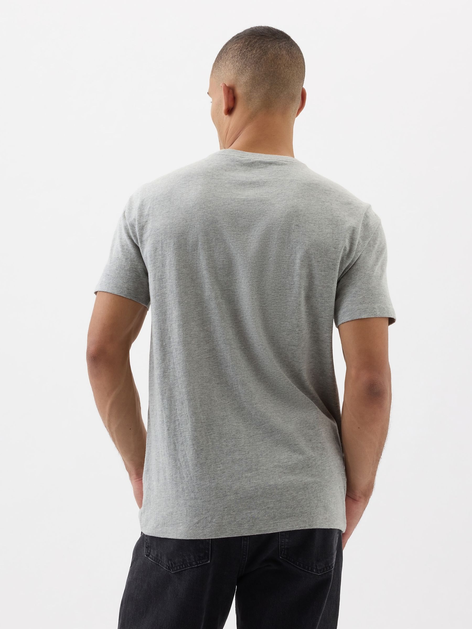 Grey Everyday Logo 100% Cotton Crew Neck Short Sleeve T-Shirt - Image 2 of 5
