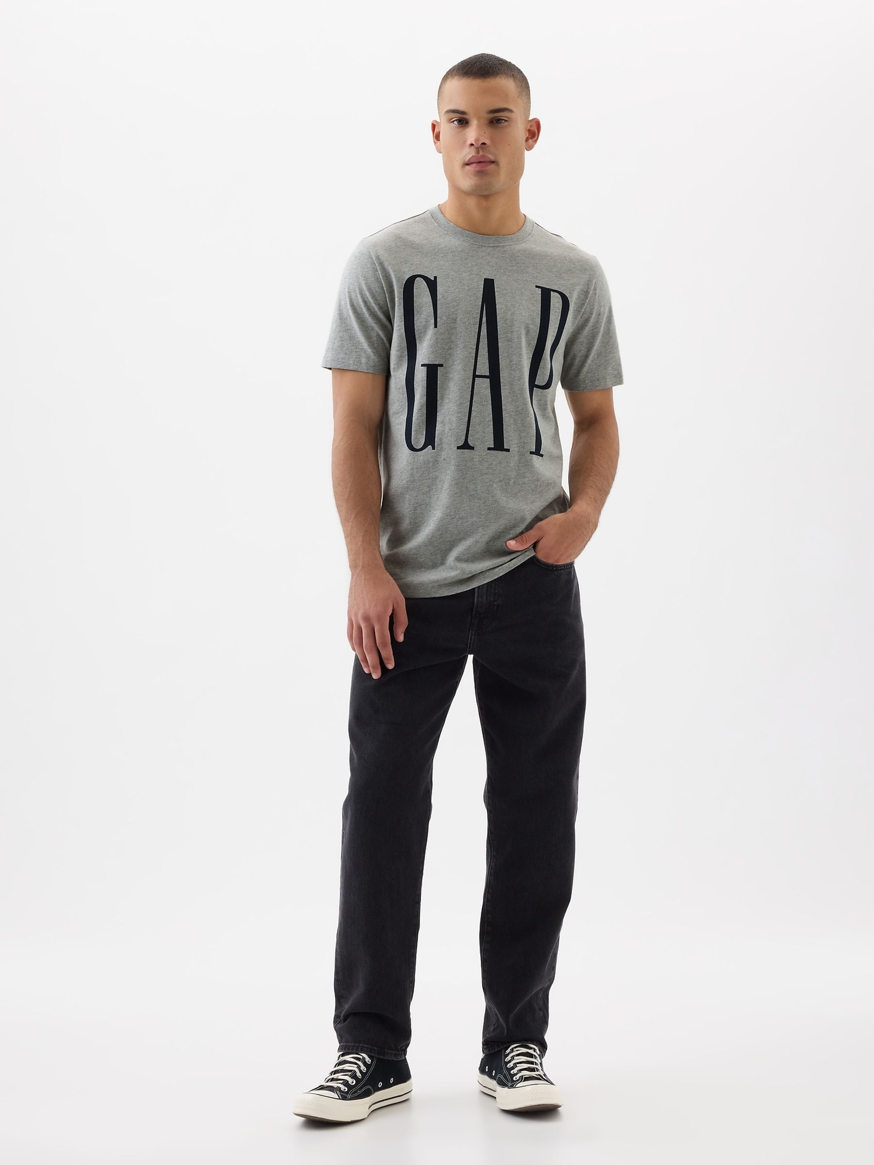 Grey Everyday Logo 100% Cotton Crew Neck Short Sleeve T-Shirt - Image 3 of 5