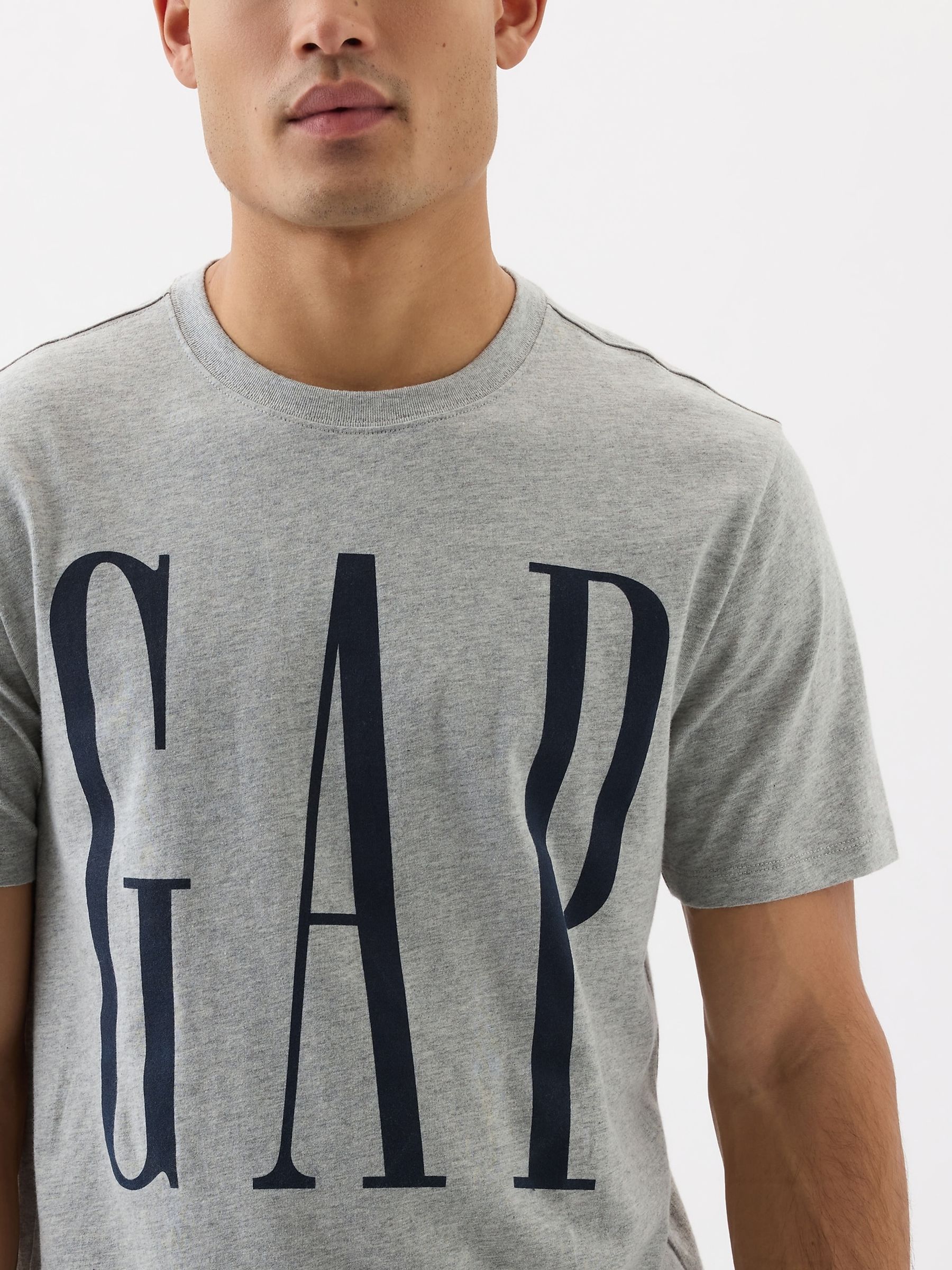 Grey Everyday Logo 100% Cotton Crew Neck Short Sleeve T-Shirt - Image 4 of 5
