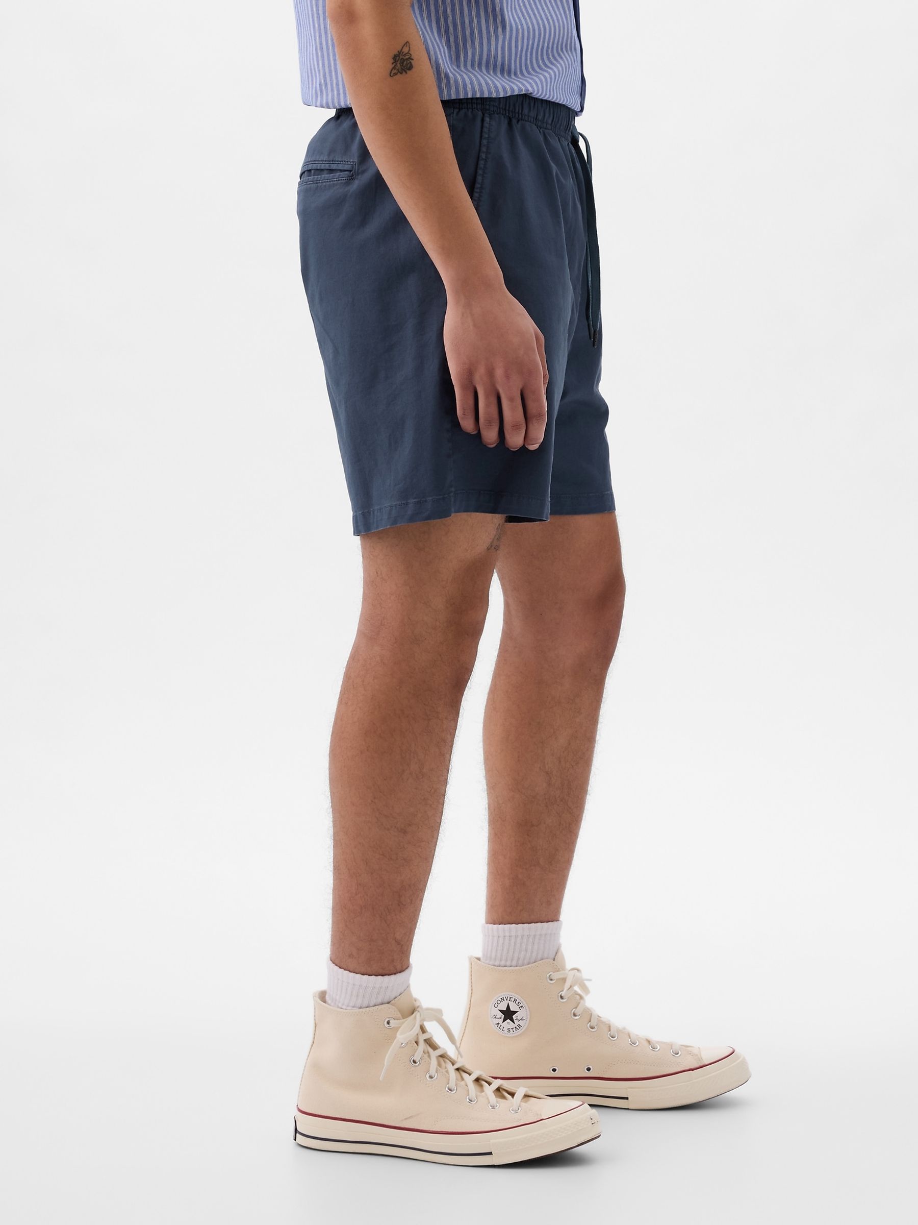 Blue Short Length 4' Chino Shorts - Image 3 of 4