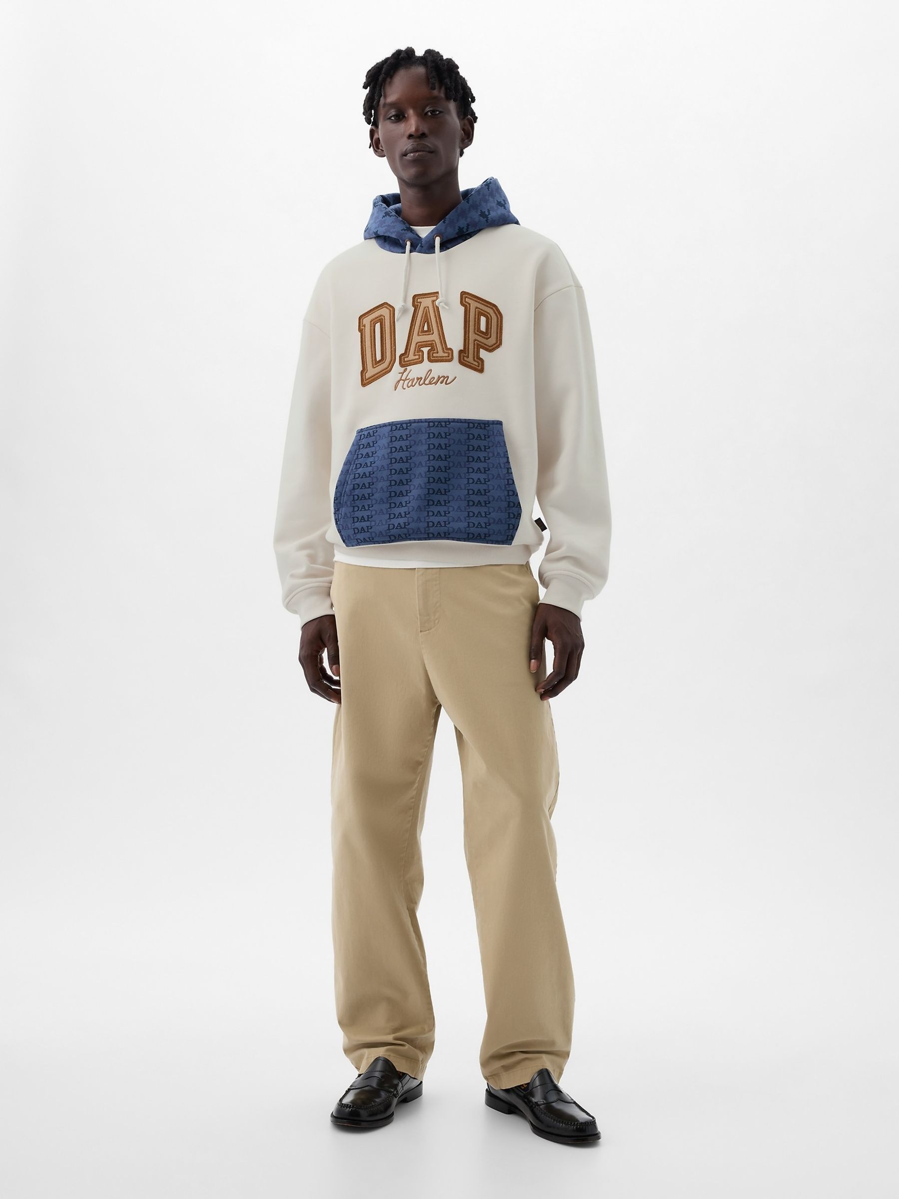 White Dapper Dan Colourblock Logo Hoodie - Image 3 of 5