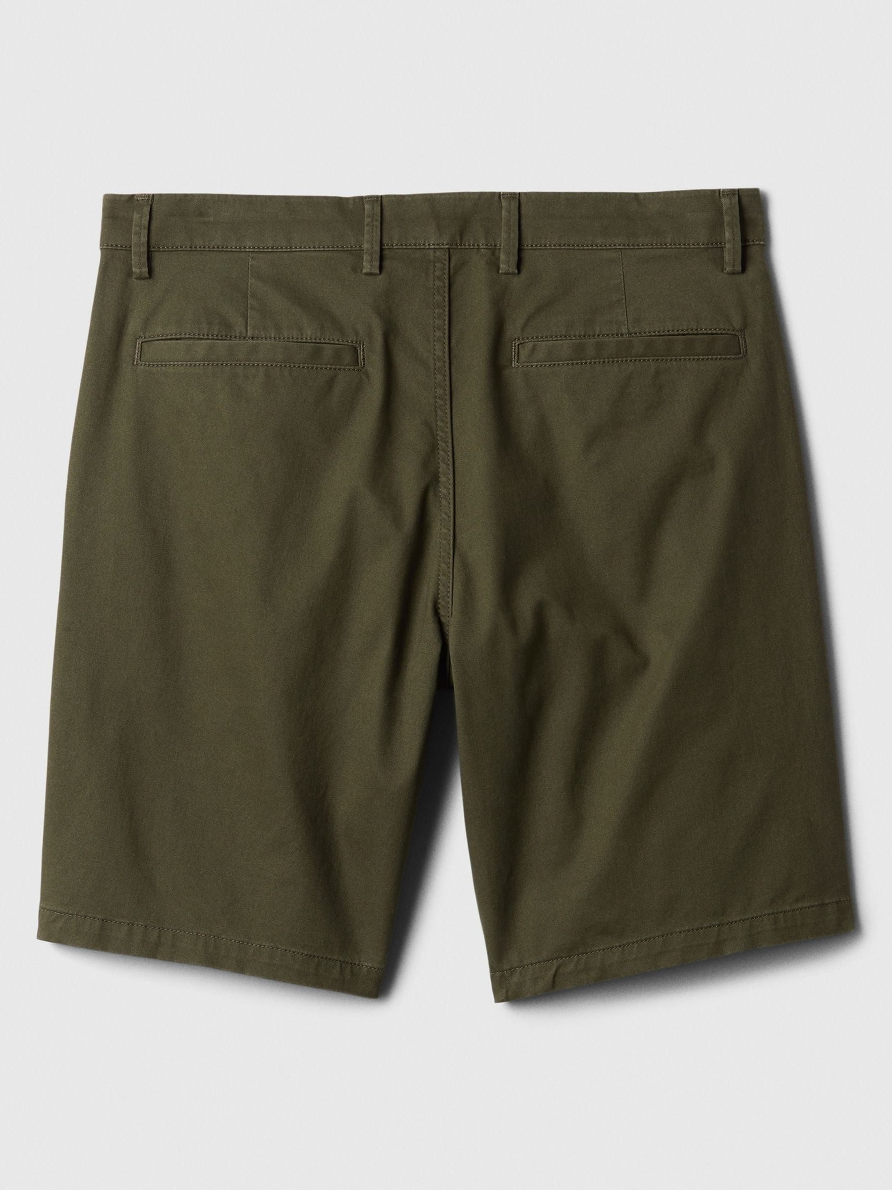 Khaki Green Long Length 9' Chino Shorts - Image 6 of 6