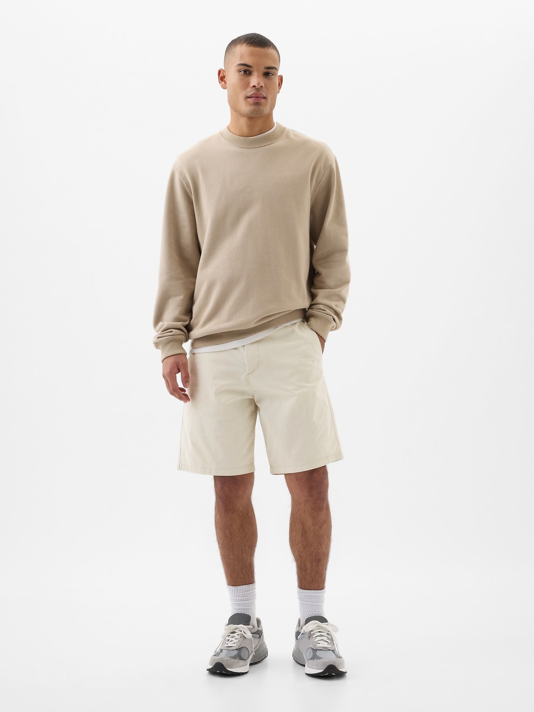 Cream Long Length 9' Chino Shorts - Image 1 of 4