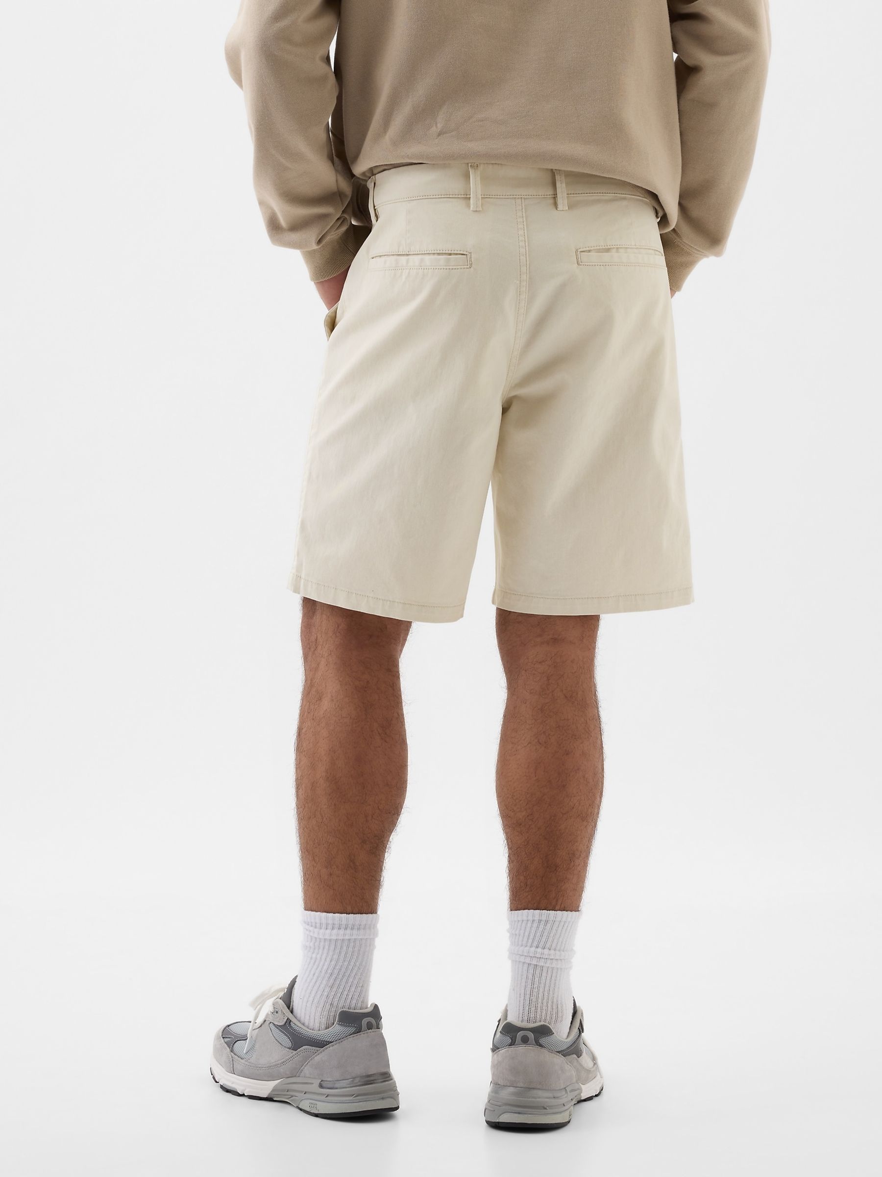 Cream Long Length 9' Chino Shorts - Image 2 of 4