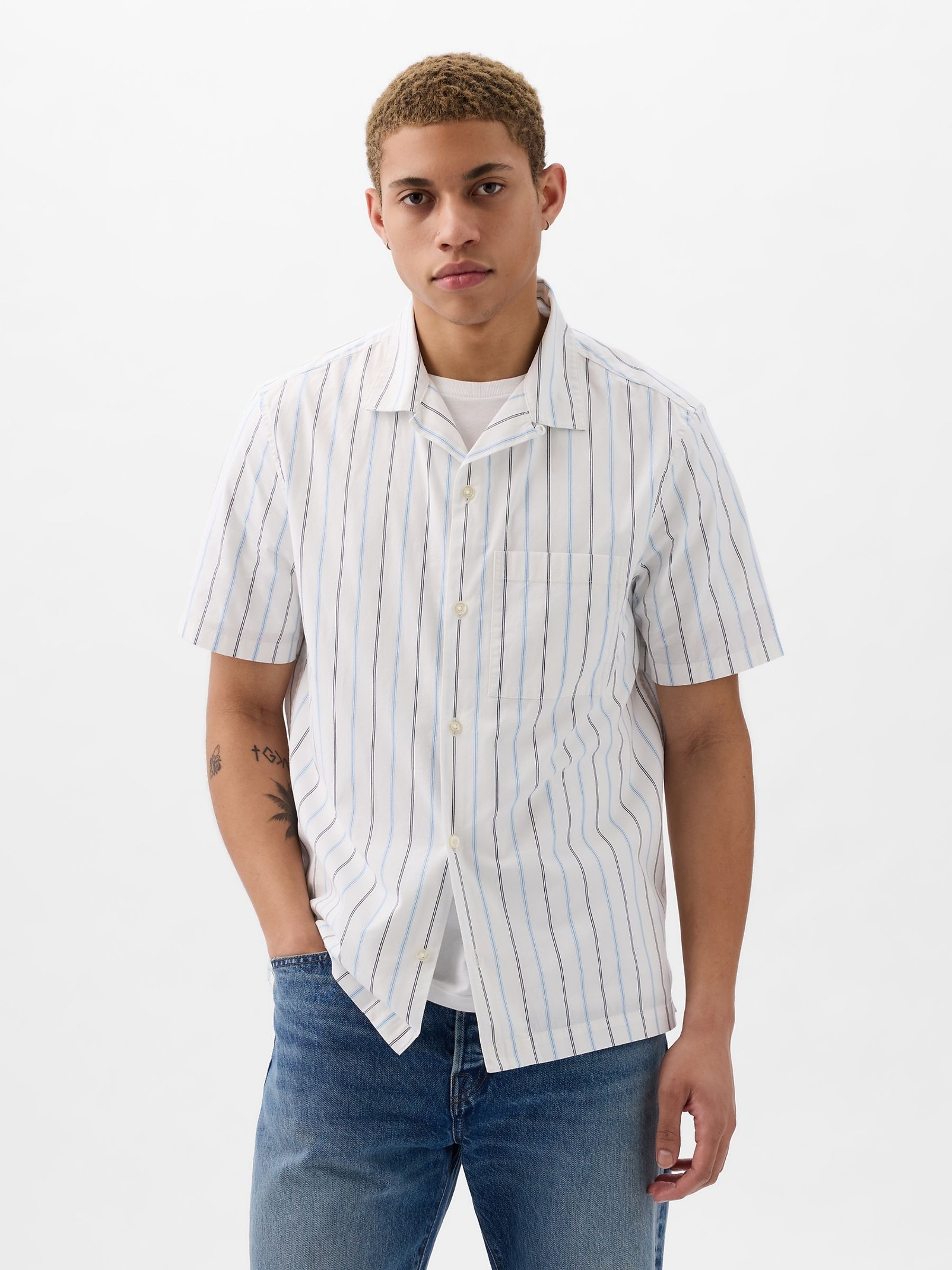 White All-Day Standard Fit Poplin Shirt - Image 2 of 4