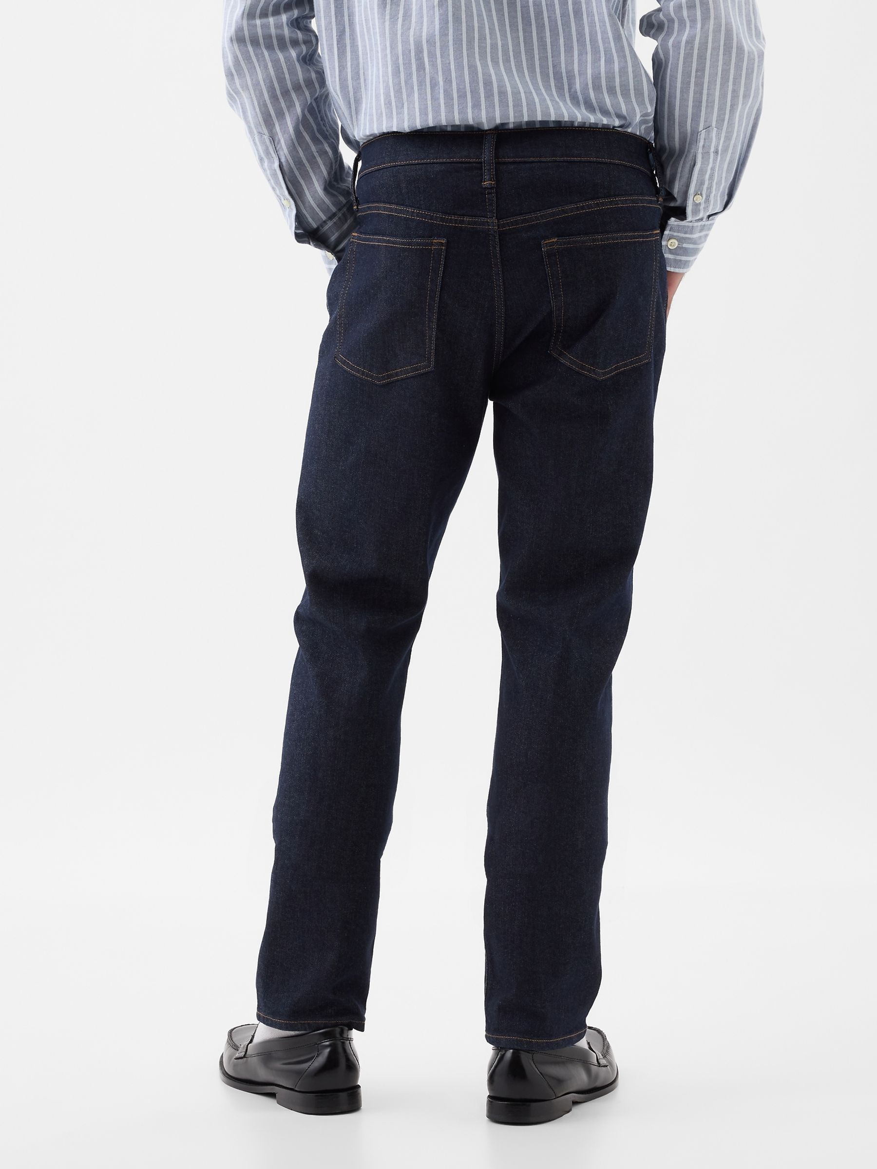 Dark Indigo Blue Slim Fit Comfort Stretch Jeans - Image 2 of 5