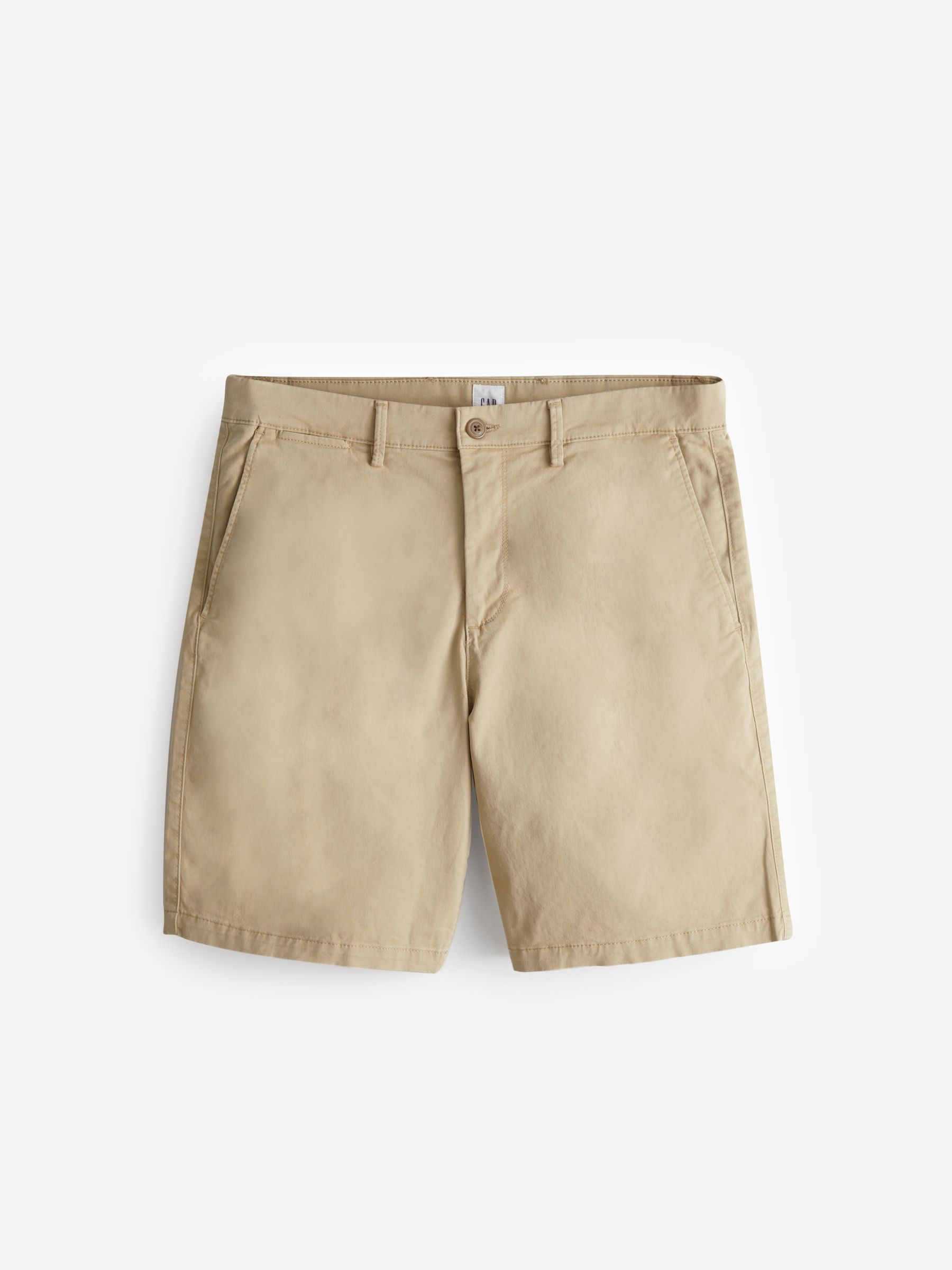 Beige Long Length 9' Chino Shorts - Image 1 of 6