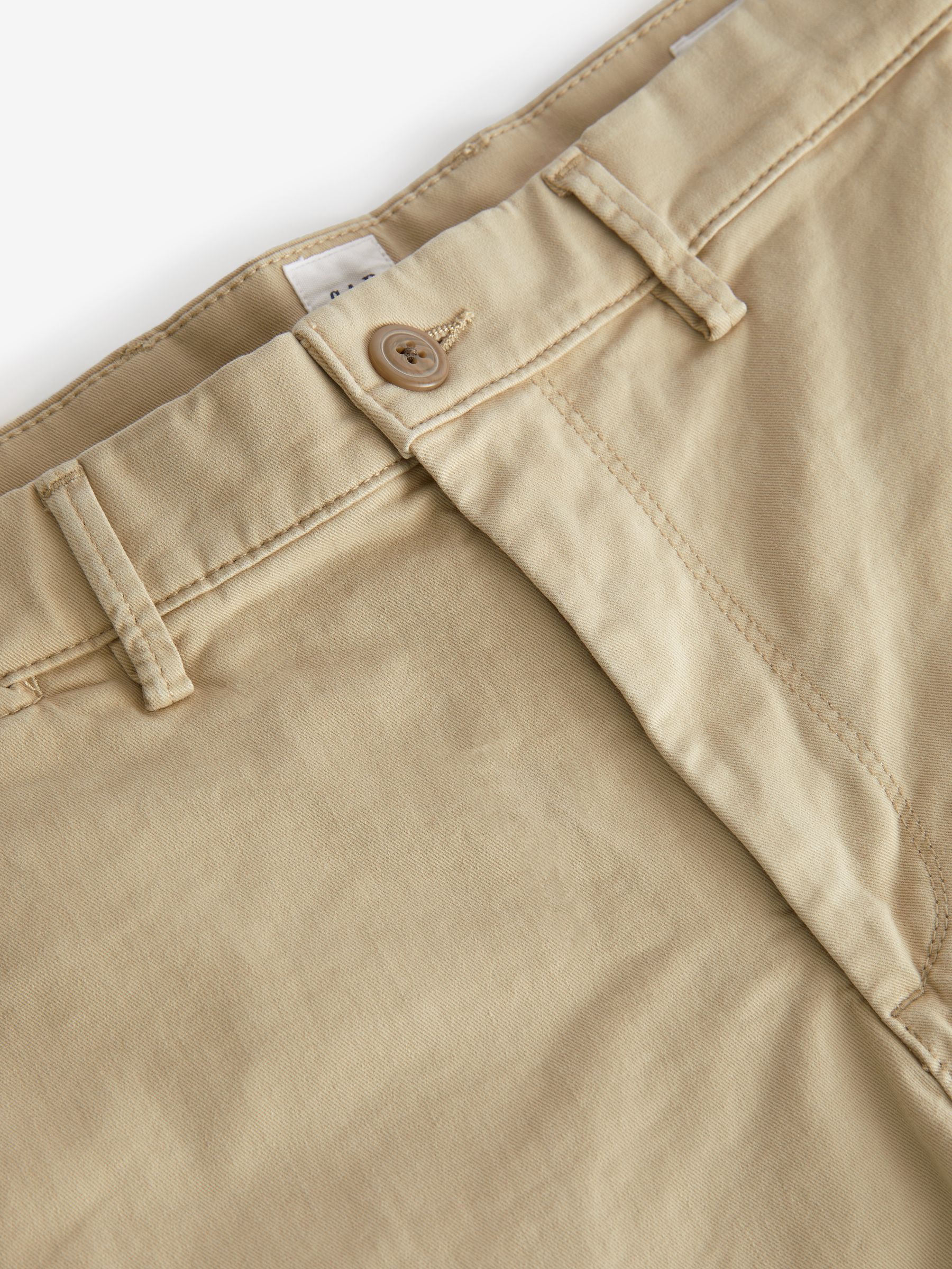 Beige Long Length 9' Chino Shorts - Image 3 of 6