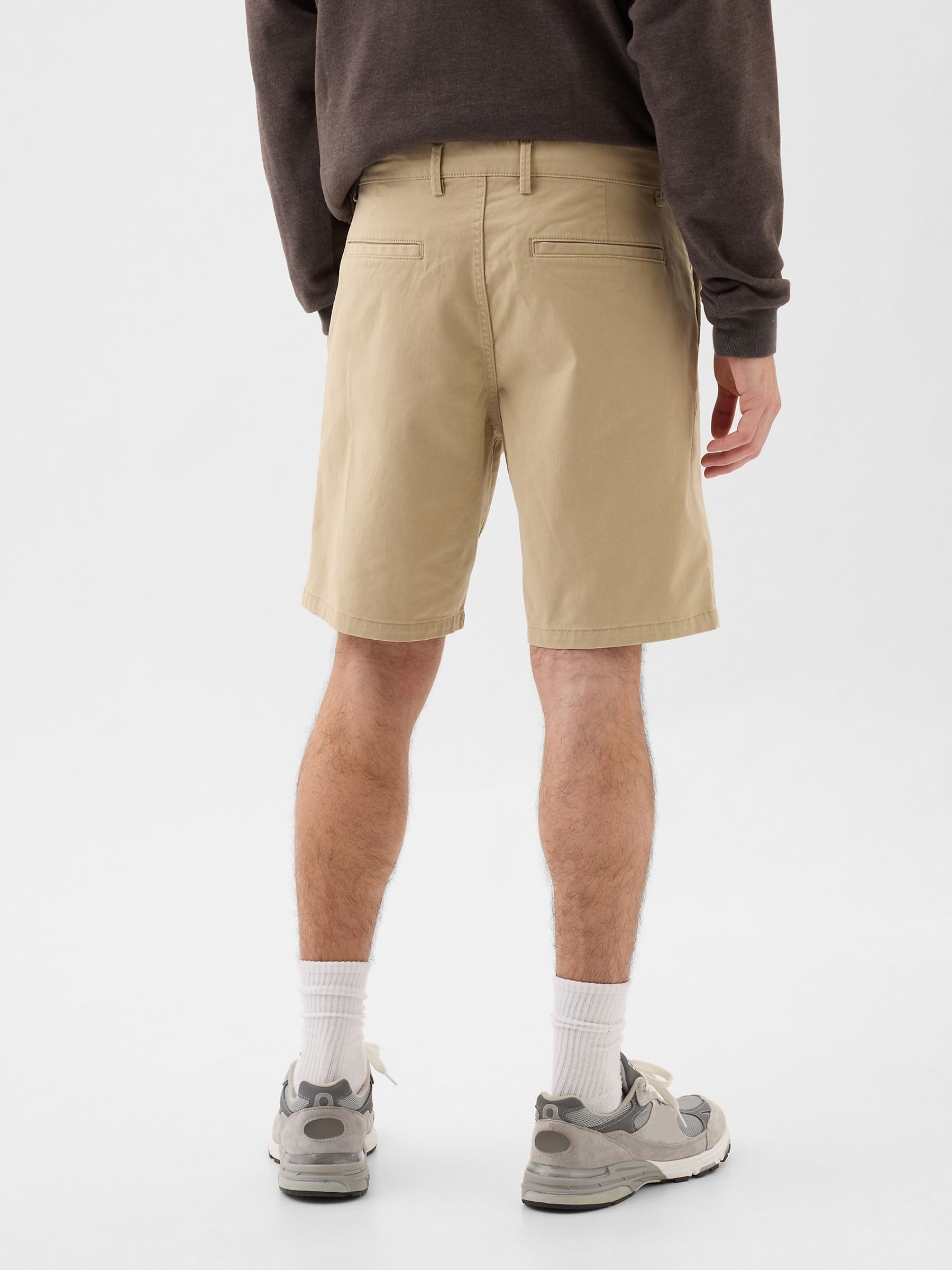 Beige Long Length 9' Chino Shorts - Image 4 of 6