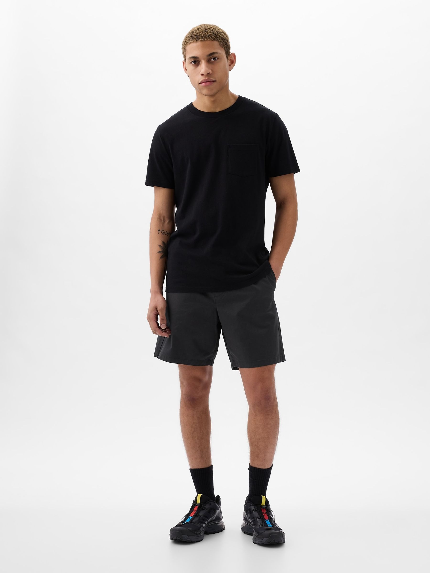 Black Short Length 4' Chino Shorts - Image 3 of 5