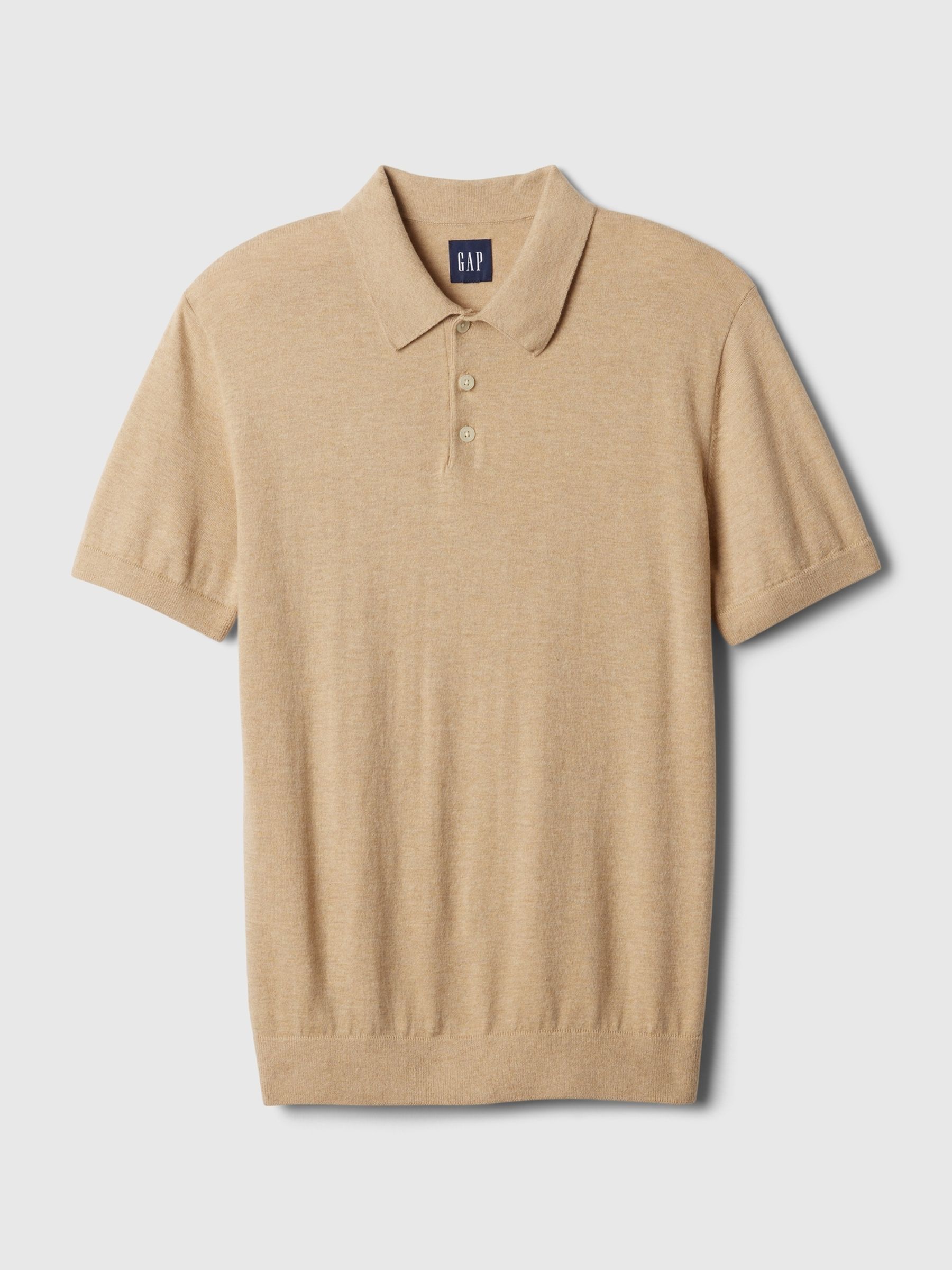 Beige CashSoft Short Sleeve Polo Shirt - Image 4 of 4