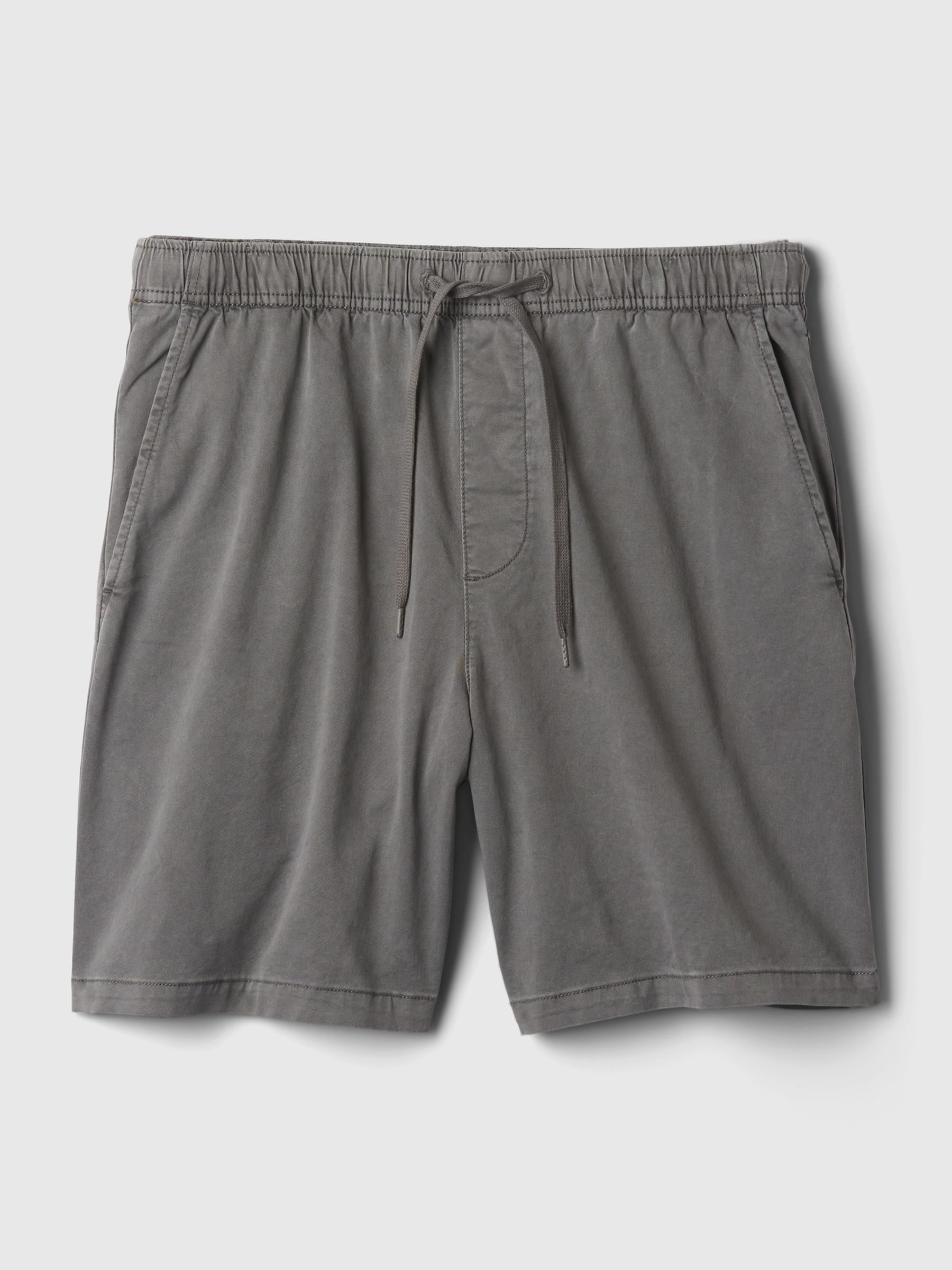 Grey Cotton Easy Pull On Shorts - Image 7 of 8