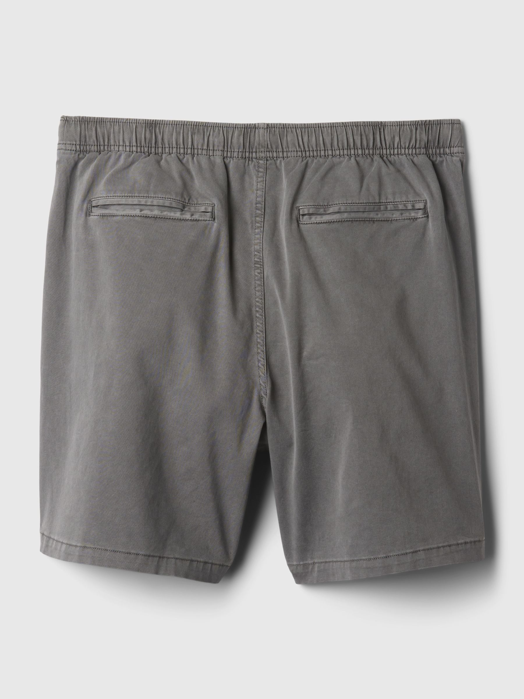 Grey Cotton Easy Pull On Shorts - Image 8 of 8