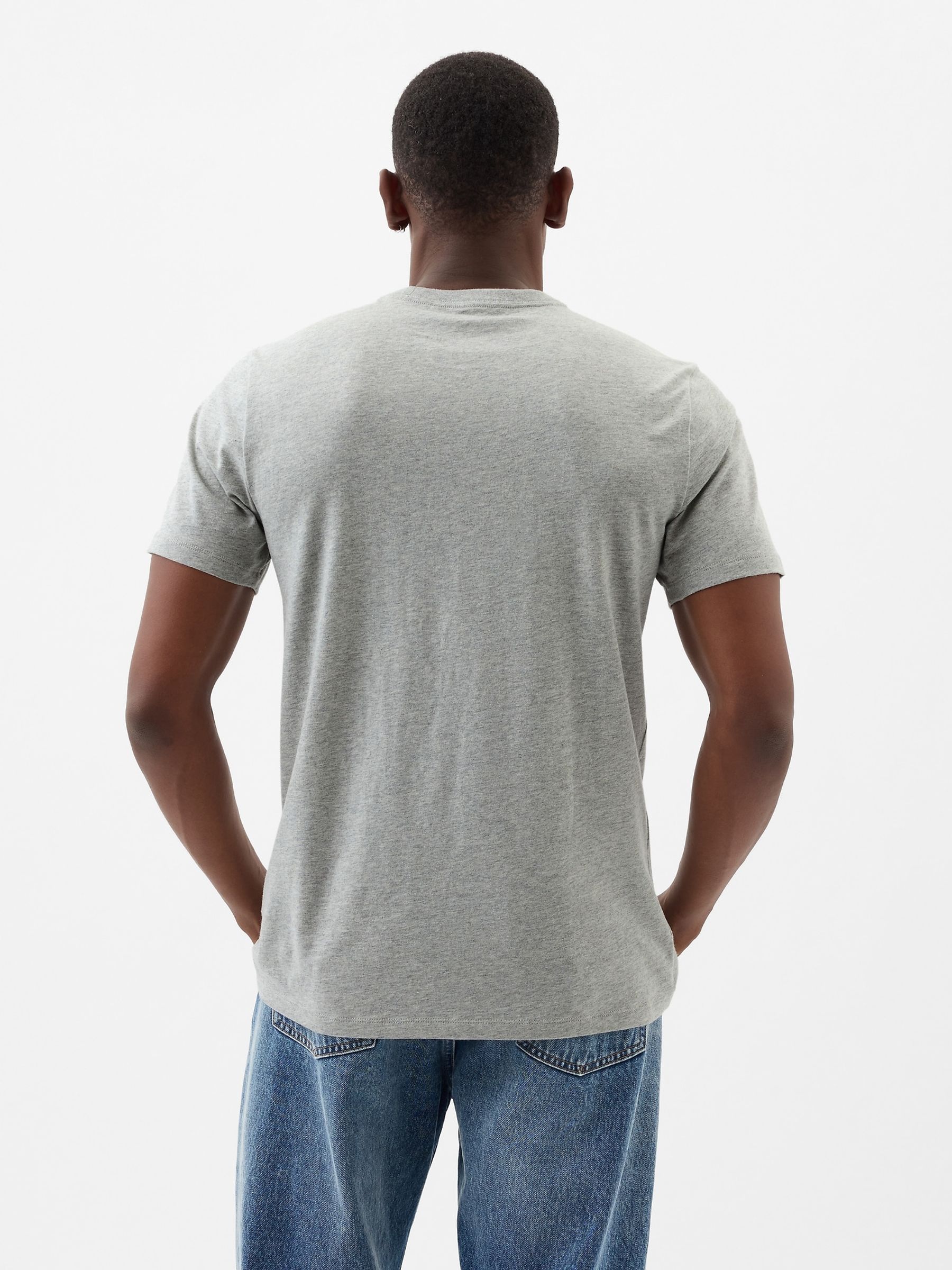 Grey Everyday Logo 100% Cotton Crew Neck Short Sleeve T-Shirt - Image 2 of 6