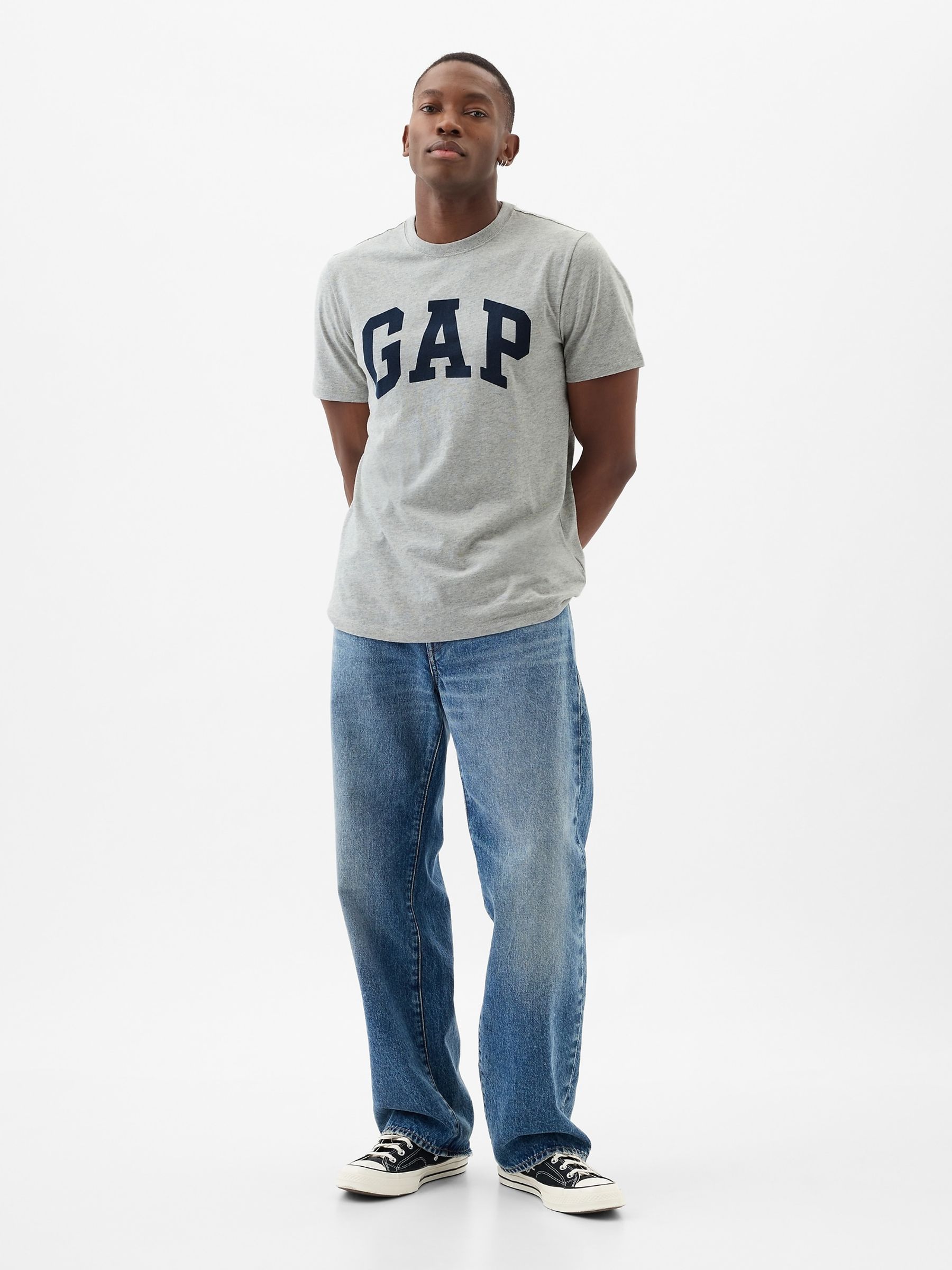Grey Everyday Logo 100% Cotton Crew Neck Short Sleeve T-Shirt - Image 3 of 6