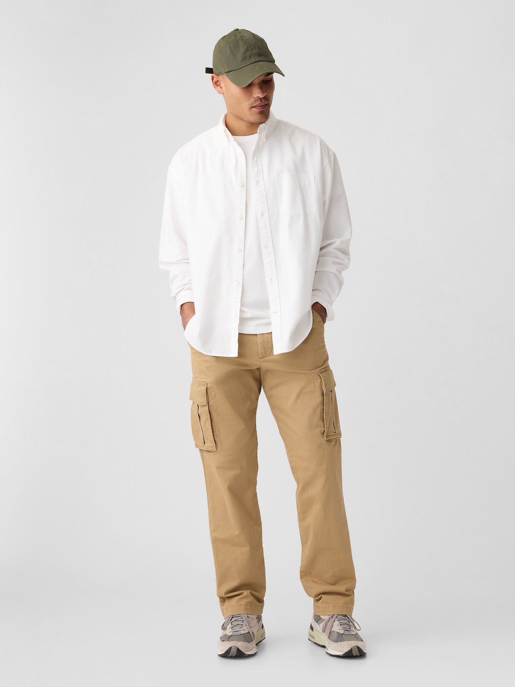 Brown Straight Fit Cargo Trousers - Image 3 of 6