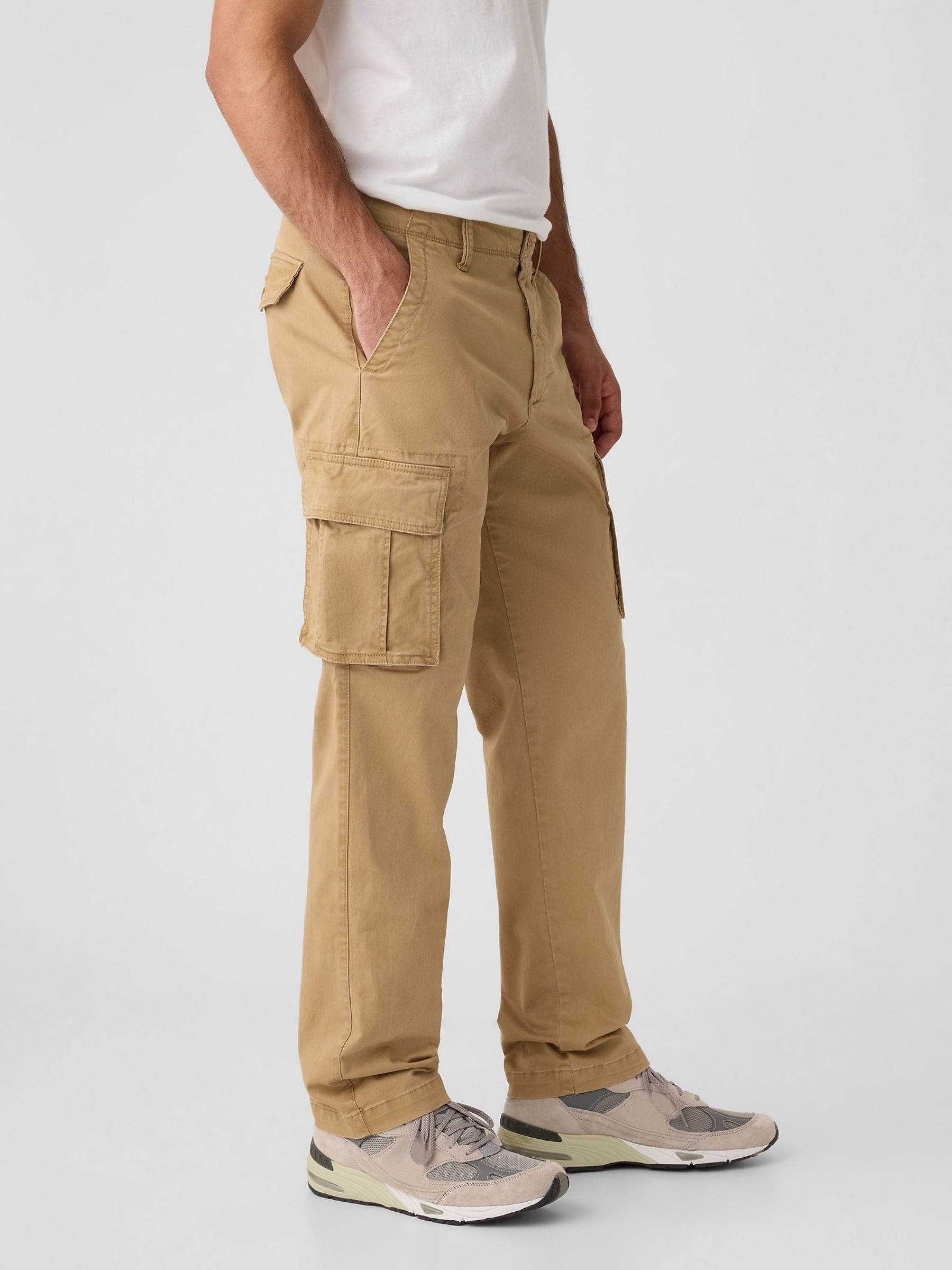 Brown Straight Fit Cargo Trousers - Image 4 of 6