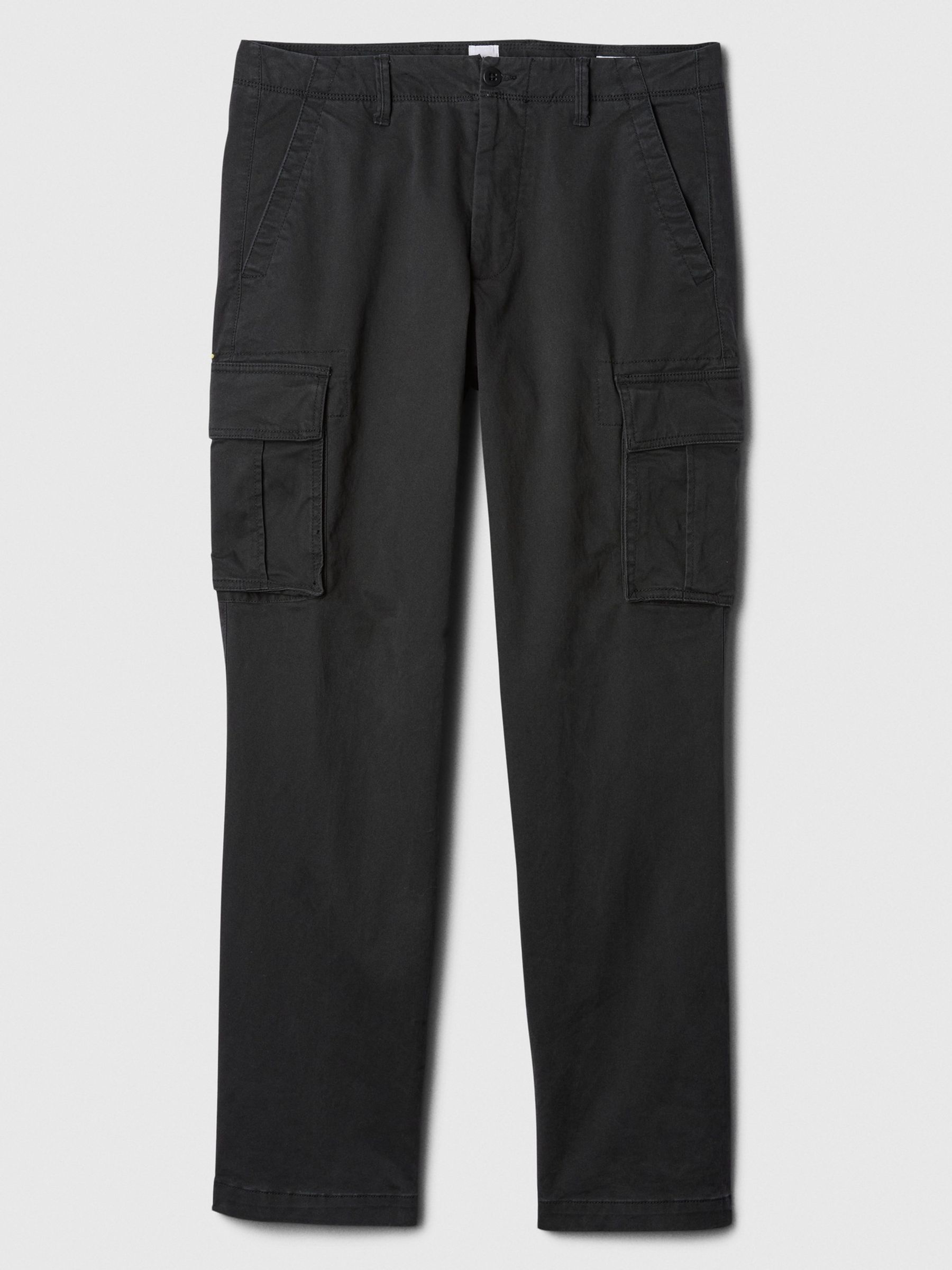 Black Straight Fit Cargo Trousers - Image 5 of 5