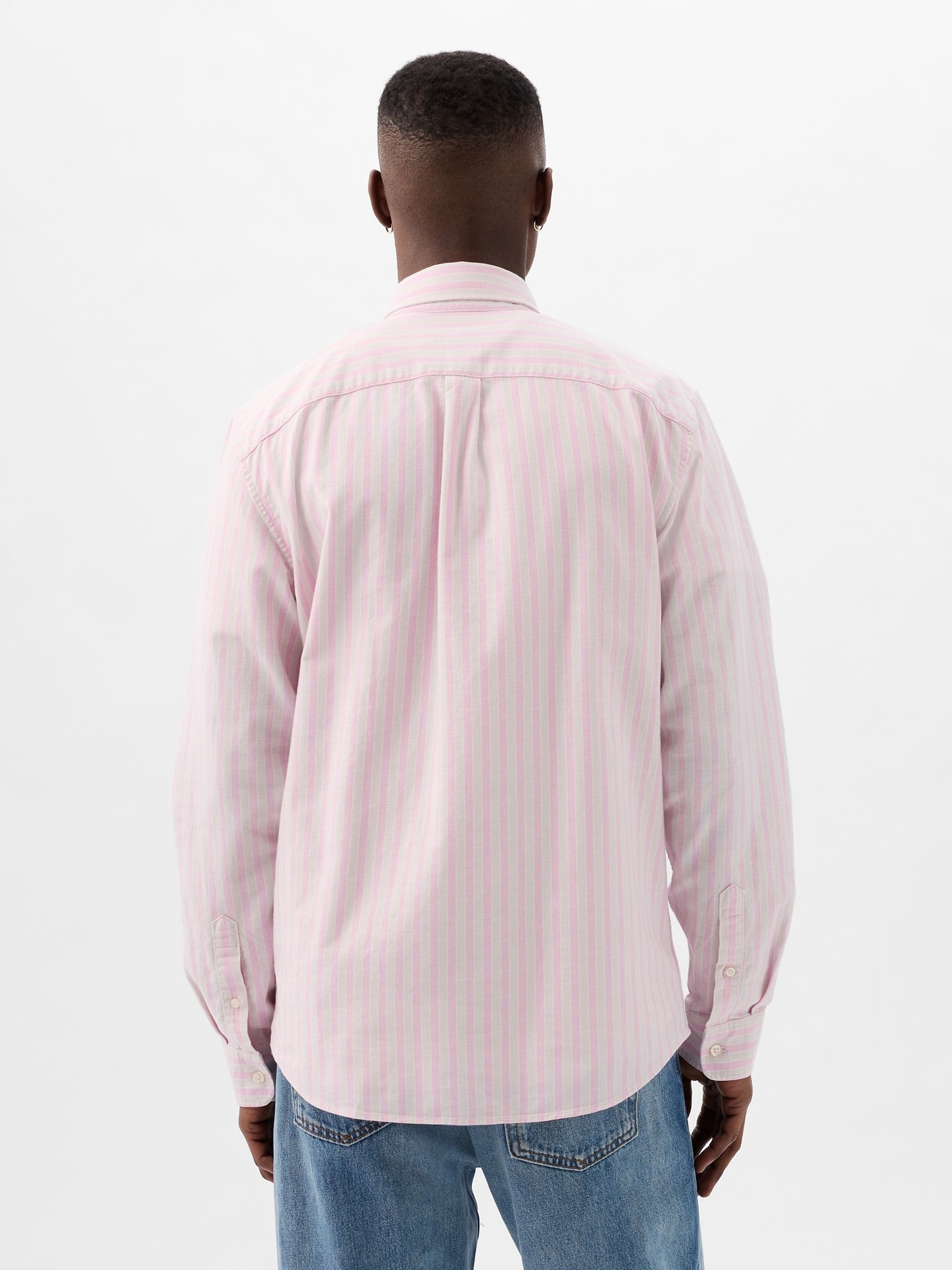 Pink Classic Regular Fit Long Sleeve Oxford Shirt - Image 2 of 4