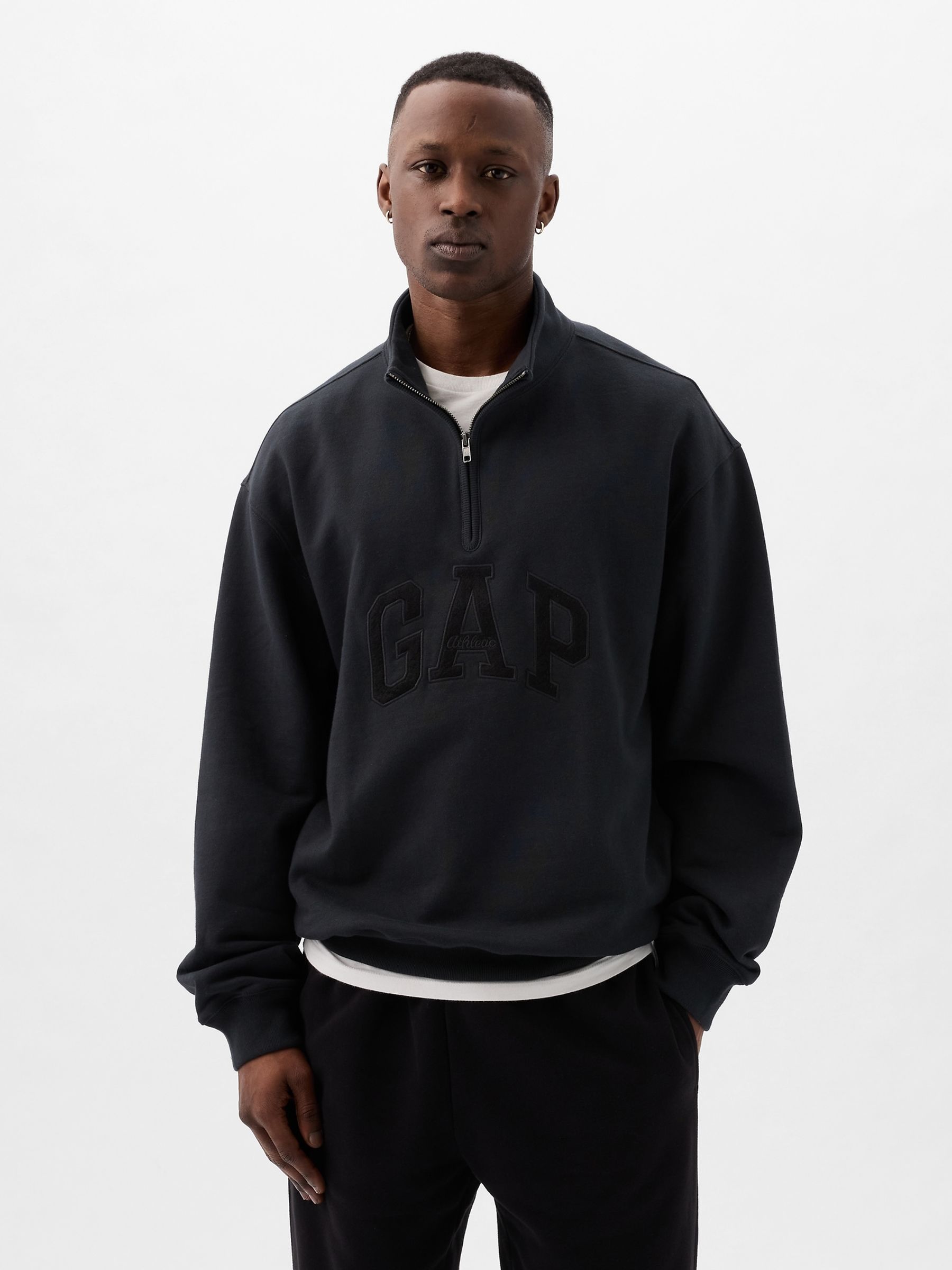 Black Heavyweight  Arch Logo Pullover - Image 1 of 4