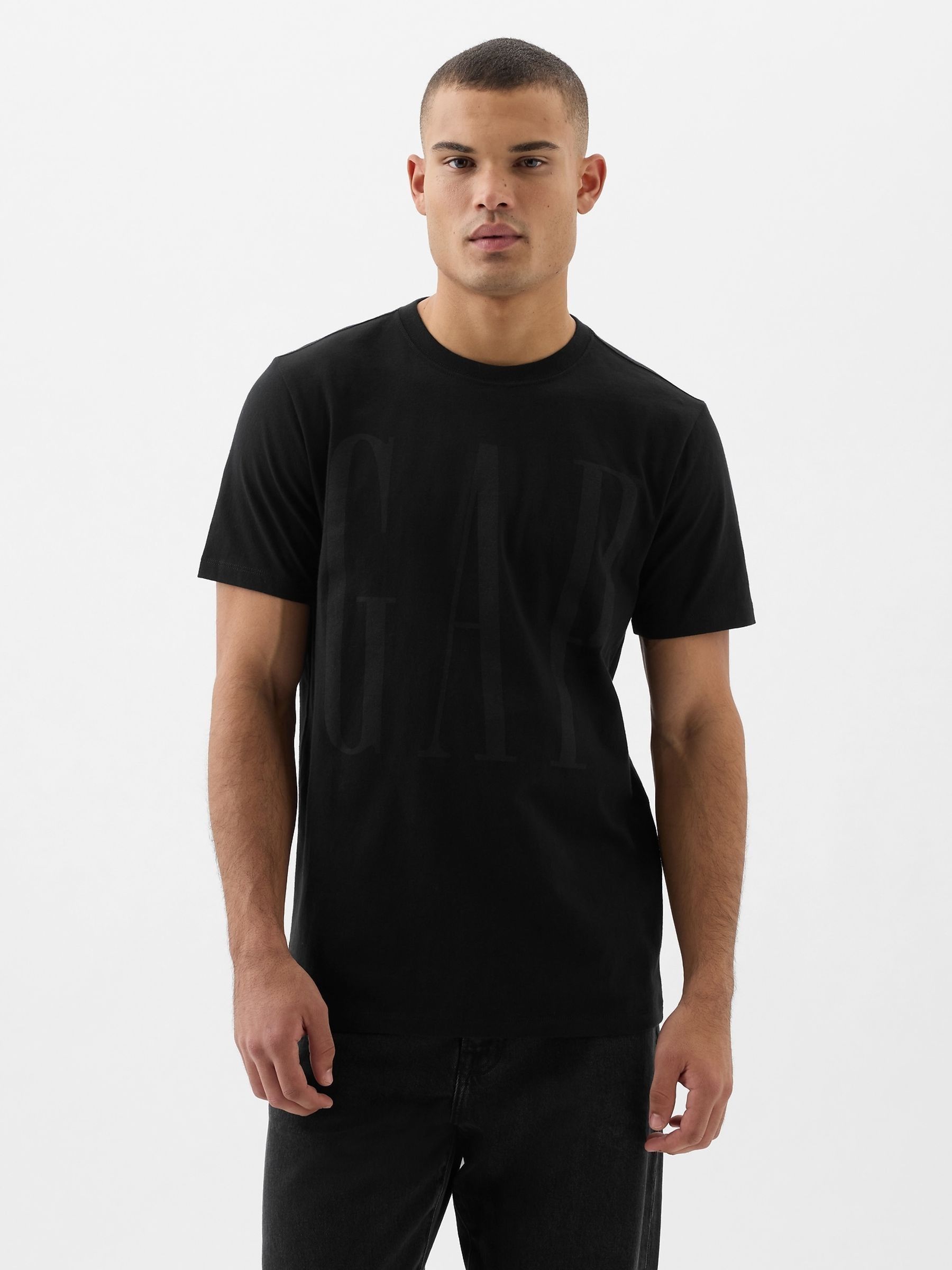 Black Everyday Logo 100% Cotton Crew Neck Short Sleeve T-Shirt - Image 1 of 4