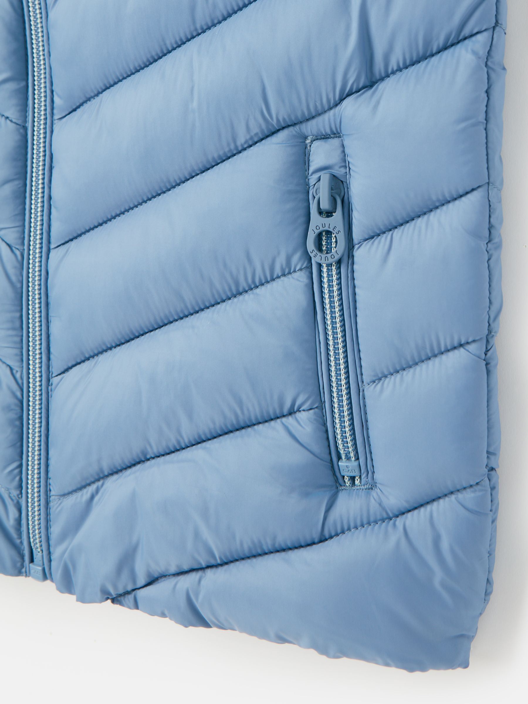 Kids' Crofton Blue Showerproof Padded Gilet - Image 4 of 5