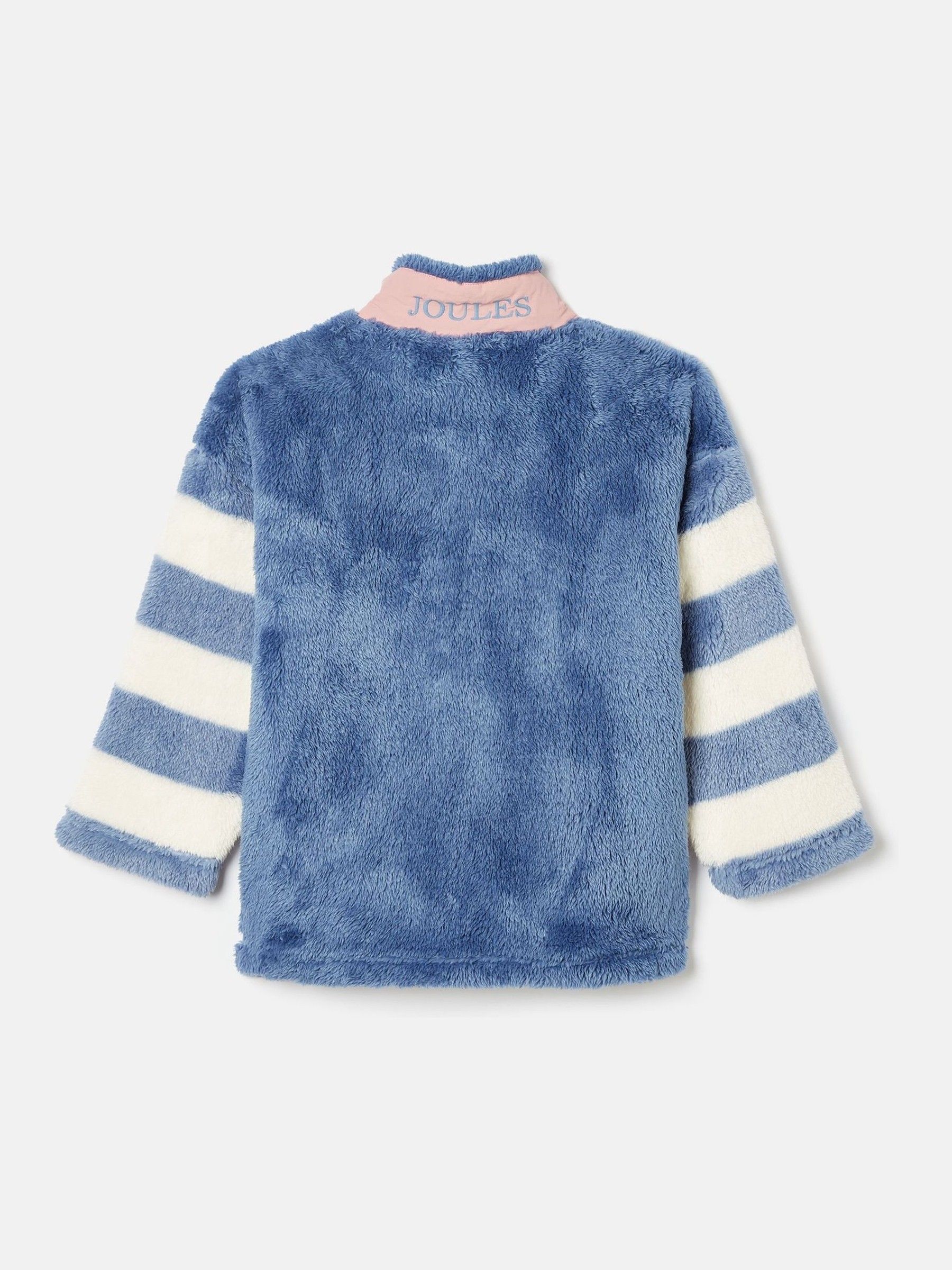 Kids' Always Cosy Blue Colourblock Quarter Zip Borg Fleece - Image 2 of 5