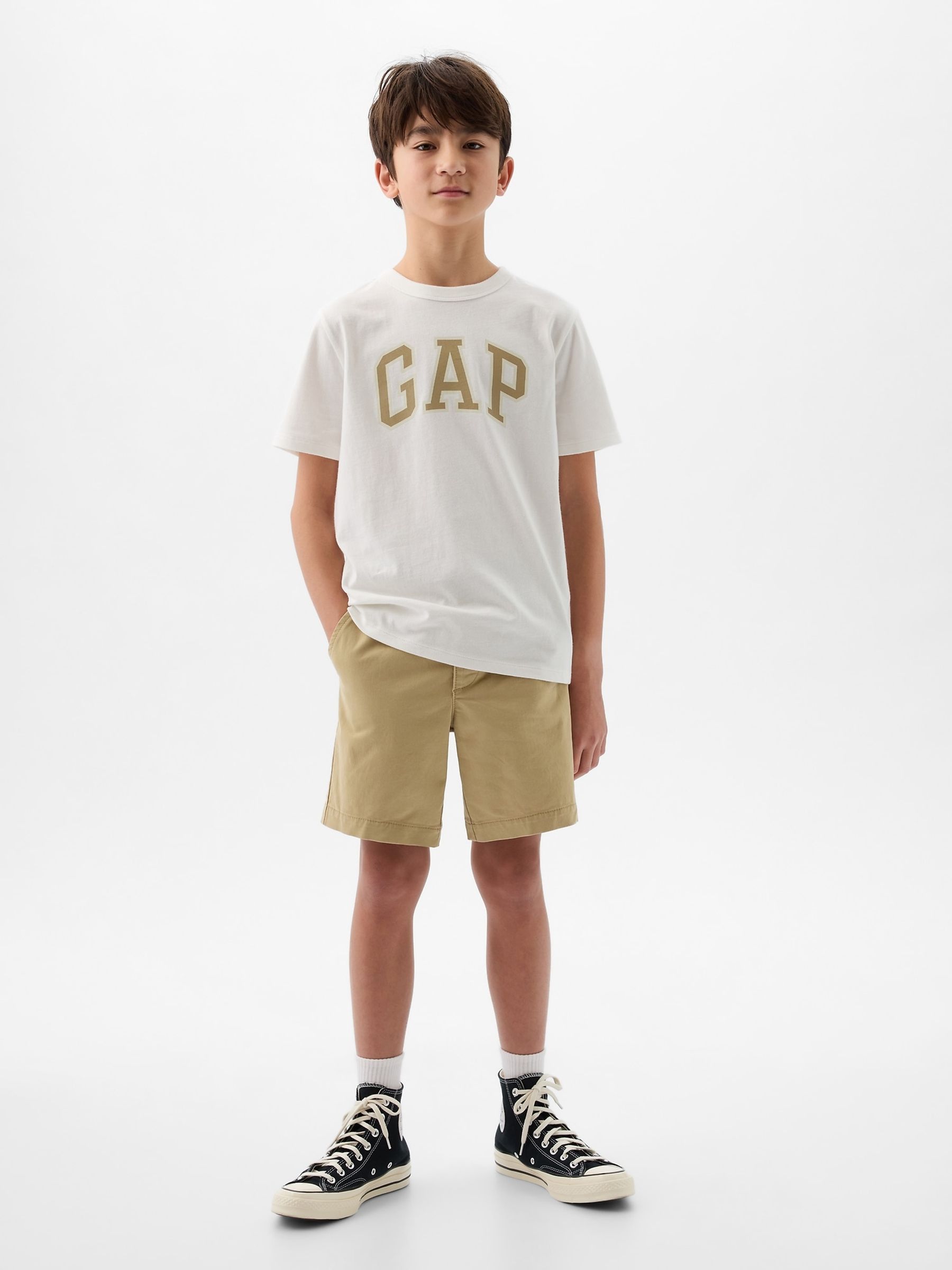 Beige Cotton Twill Easy Pull On Short (4-13yrs) - Image 3 of 5