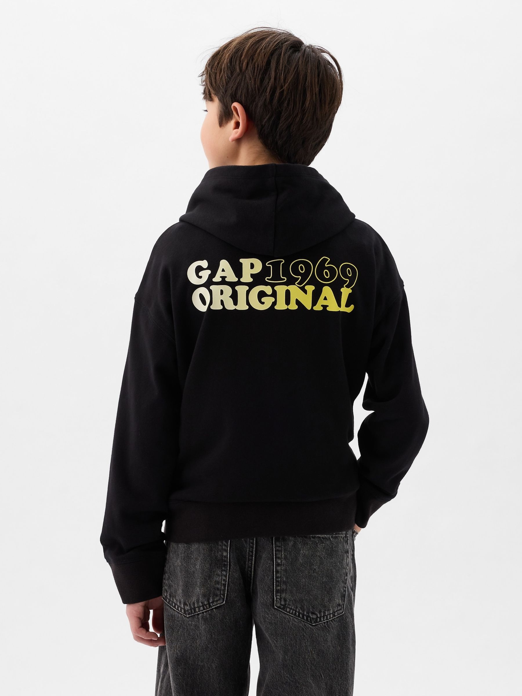 Black 1969 Logo Hoodie (4-13yrs) - Image 2 of 3