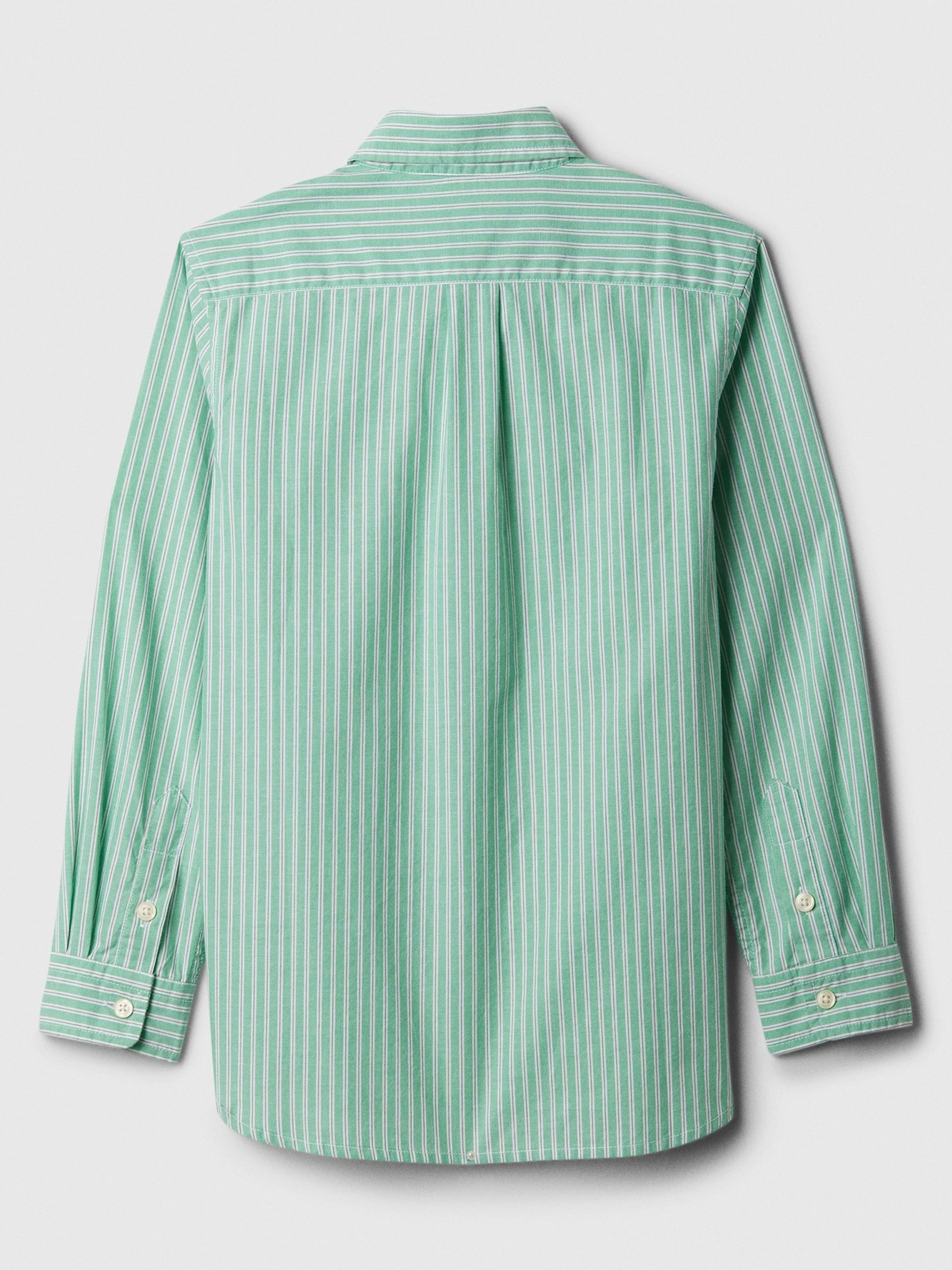 Green Stripe Poplin Shirt (4-12yrs) - Image 2 of 2