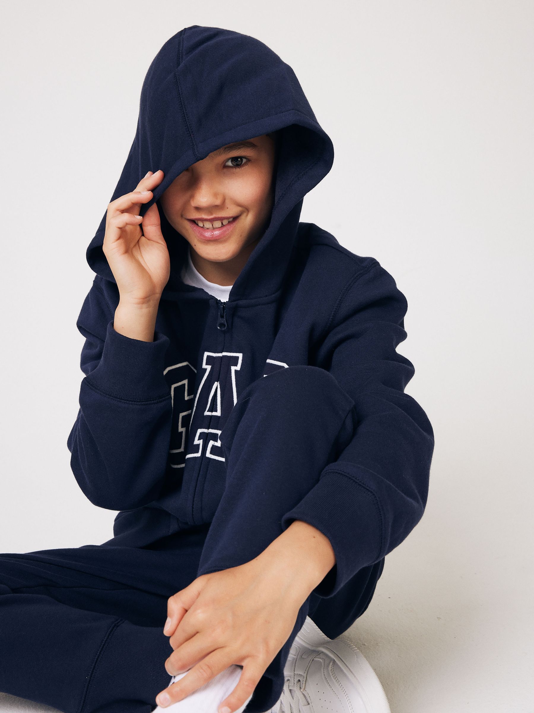 Blue Logo Zip Up Hoodie (4-13yrs) | Gap