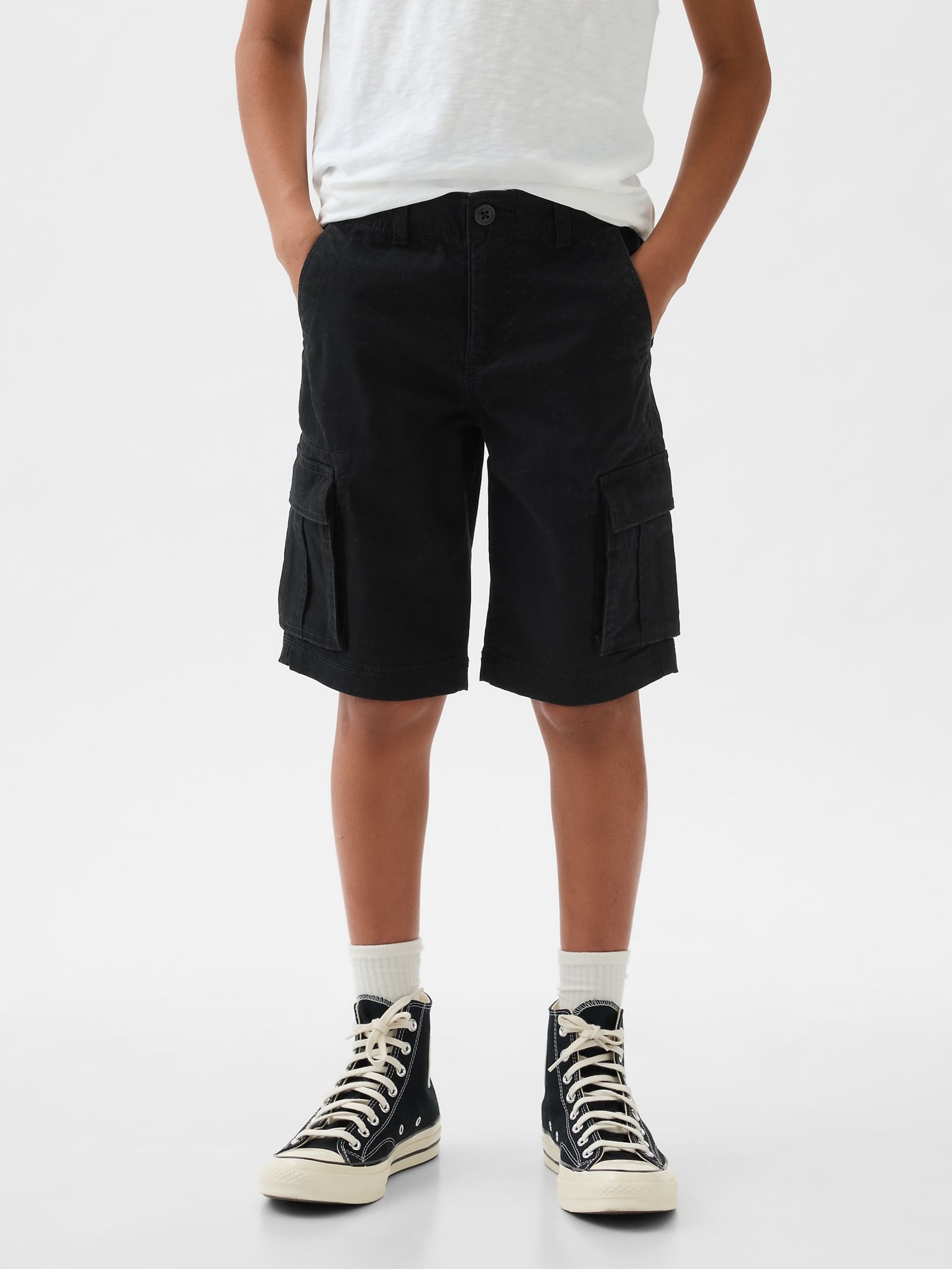 Black Cargo Shorts (5-13yrs) - Image 1 of 5