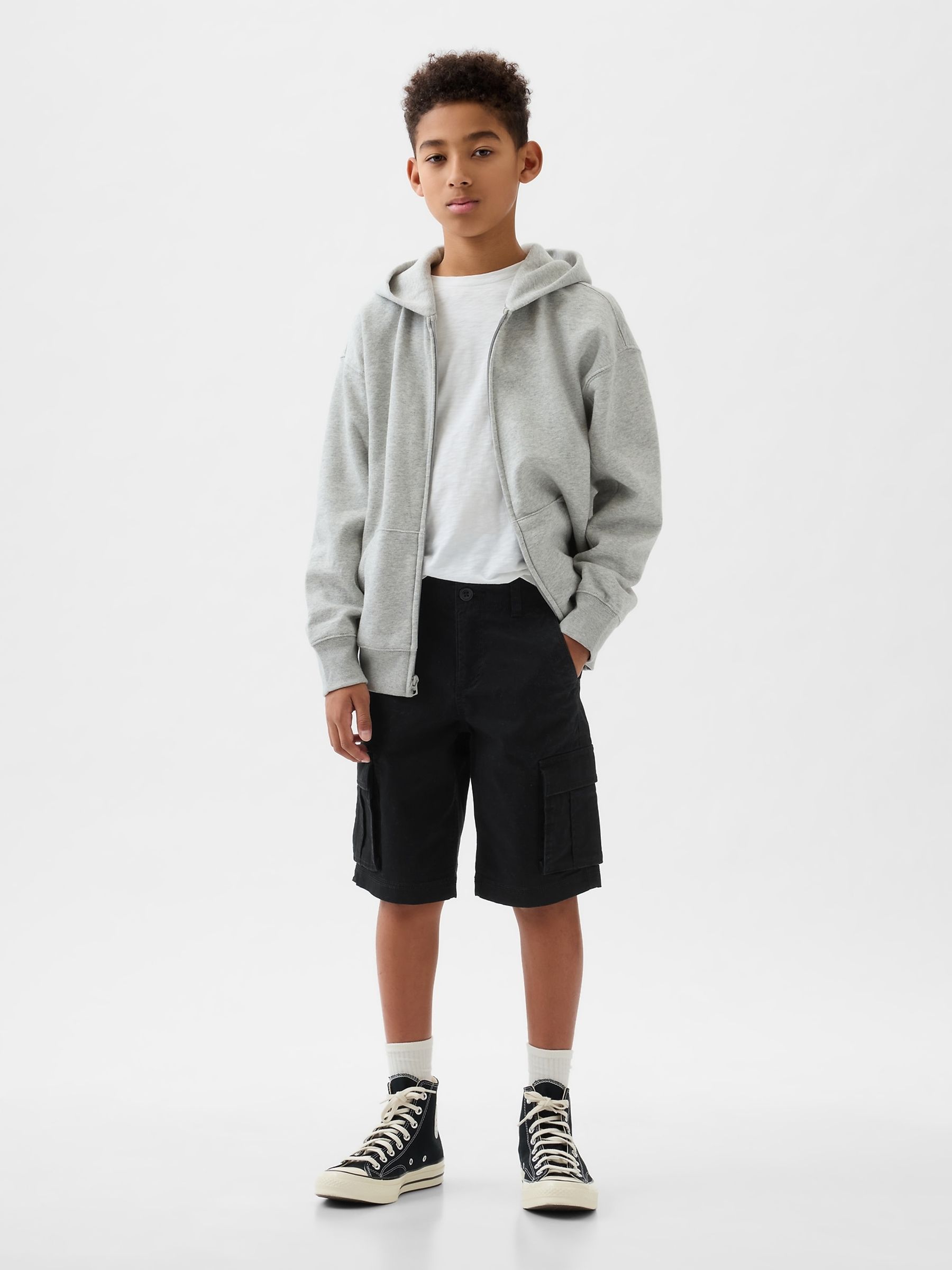 Black Cargo Shorts (5-13yrs) - Image 3 of 5