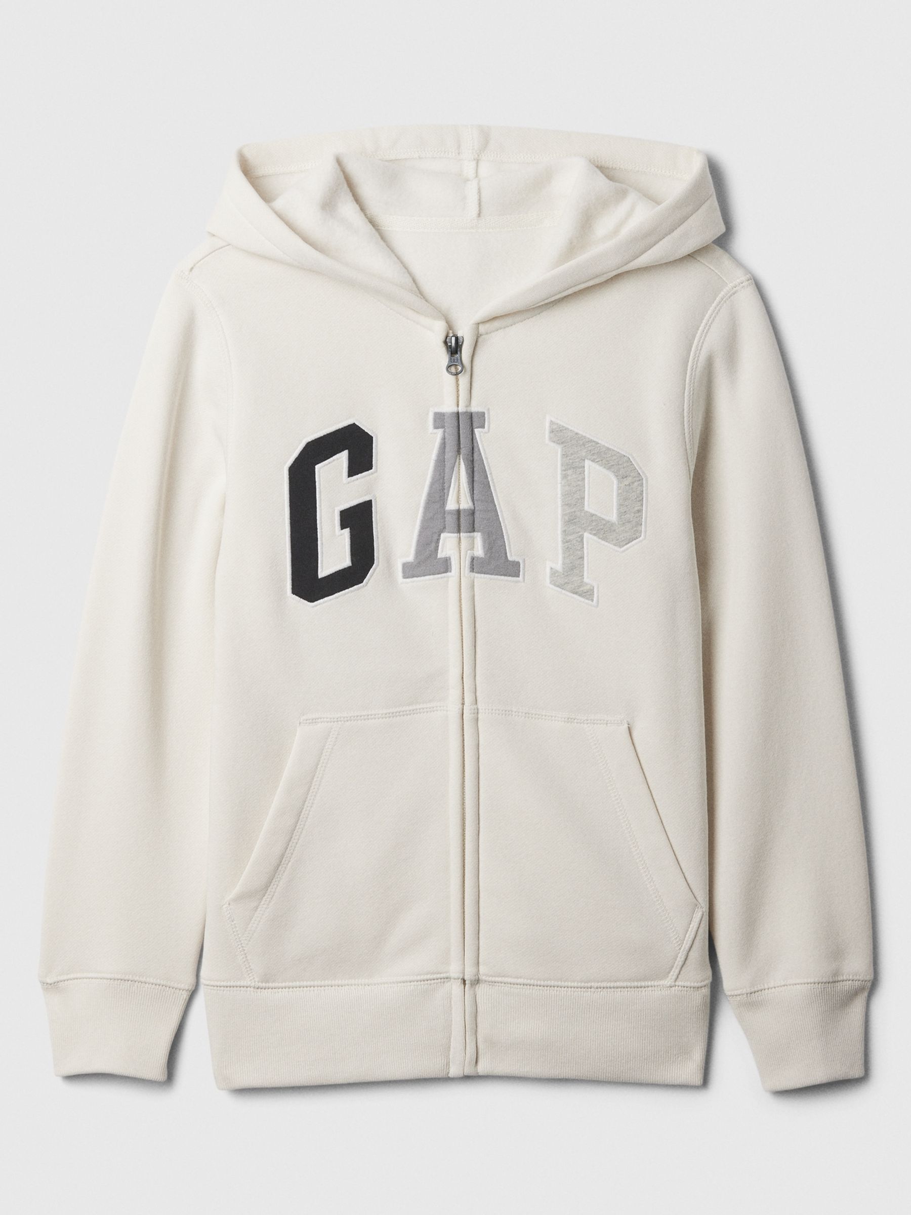 Cream Logo Zip Up Hoodie (4-13yrs) - Image 1 of 2