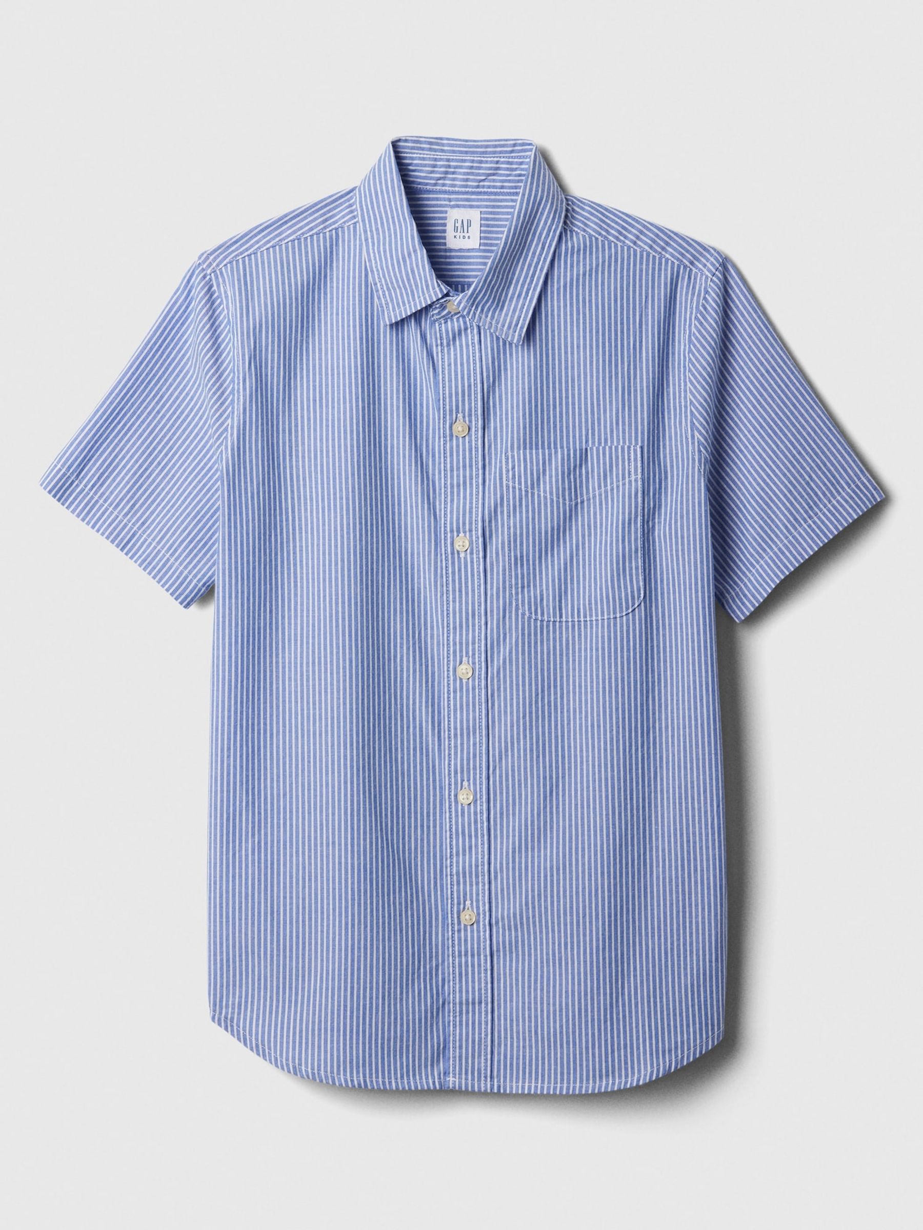 Blue Check Poplin Shirt (4-13yrs) - Image 1 of 1