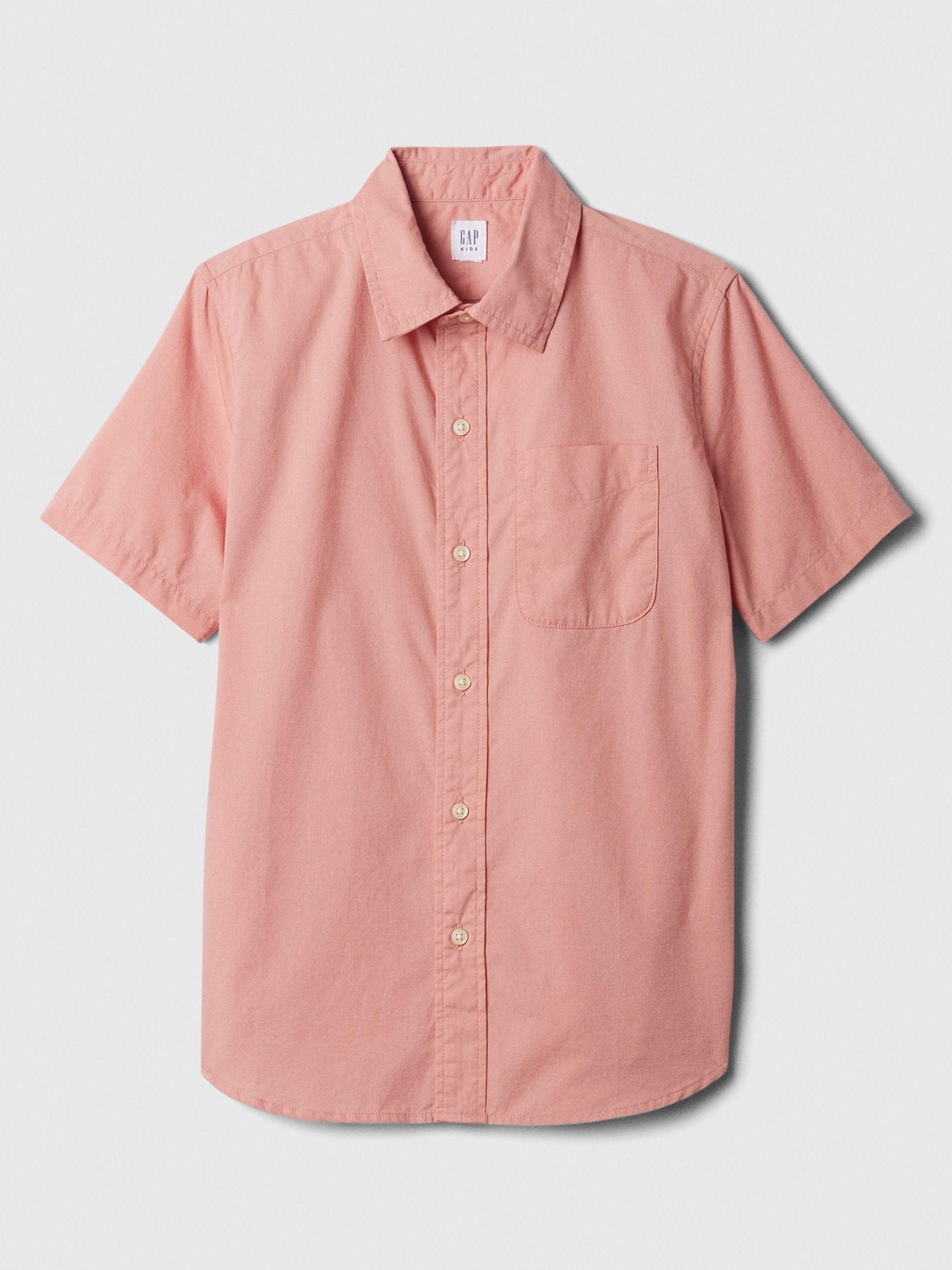 Pink Poplin Short Sleeve Shirt - Image 1 of 1