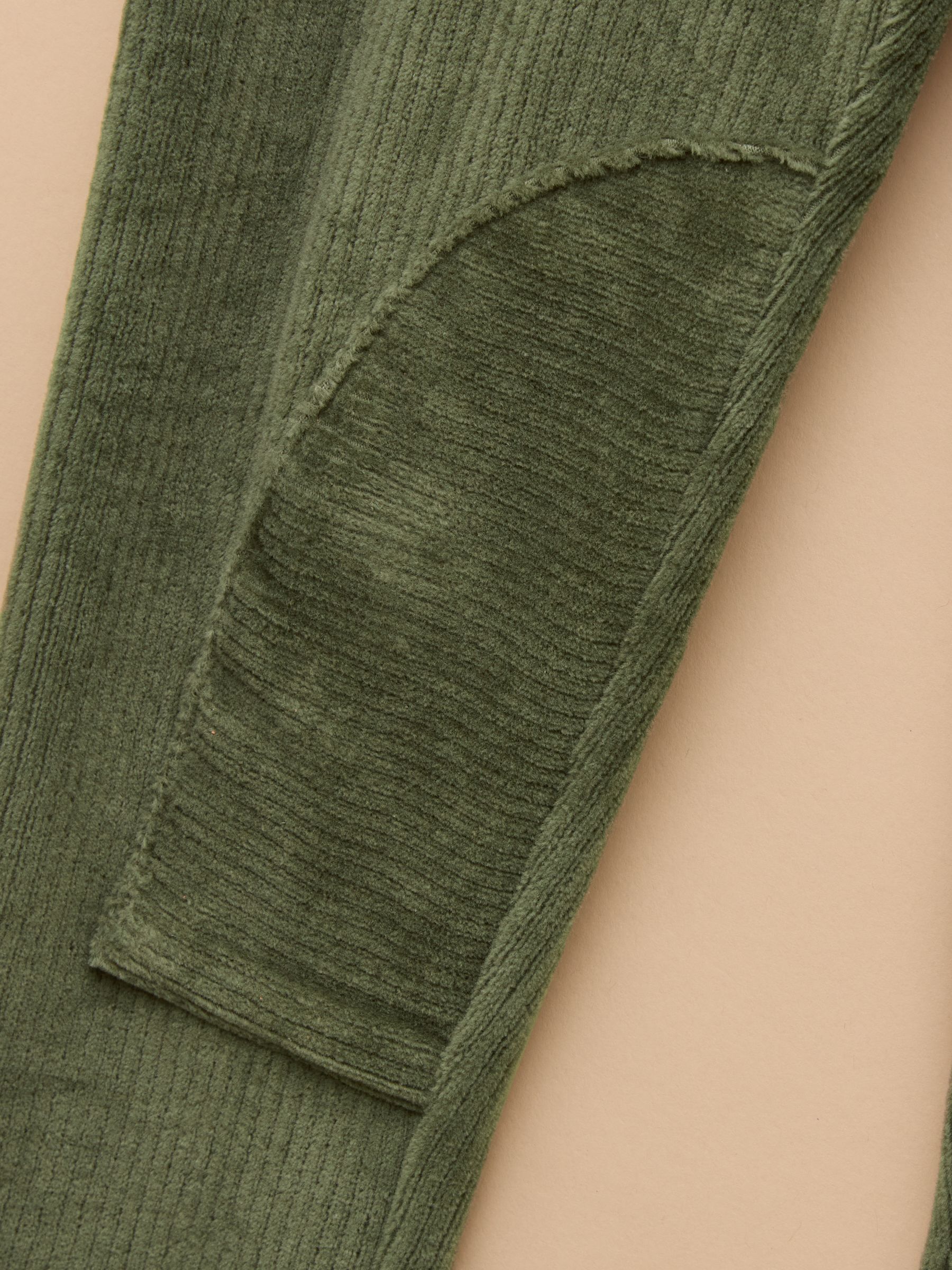 Girls' Giddy Up Khaki Green Stretch Cord Legging - Image 7 of 8
