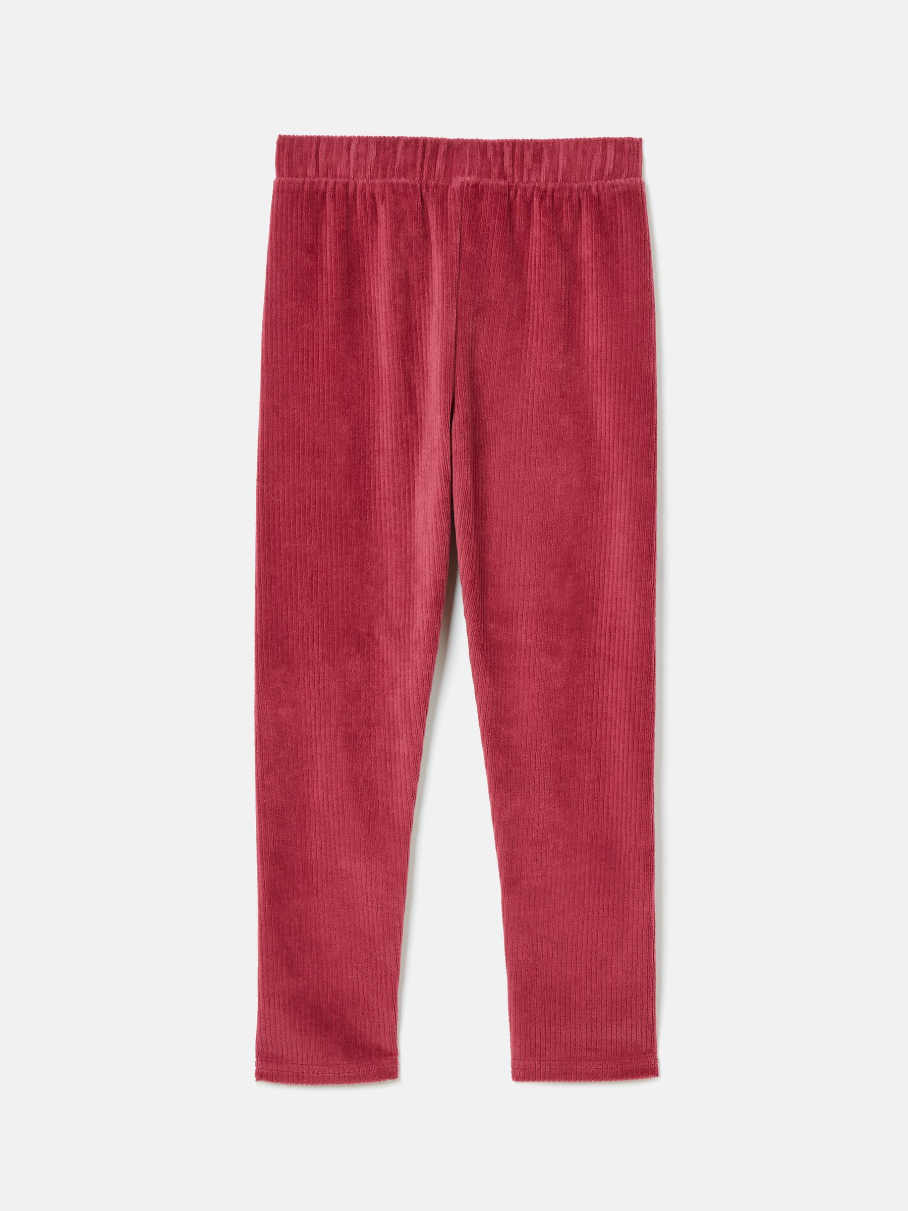 Girls' Giddy Up Berry Red Stretch Cord Legging - Image 3 of 4