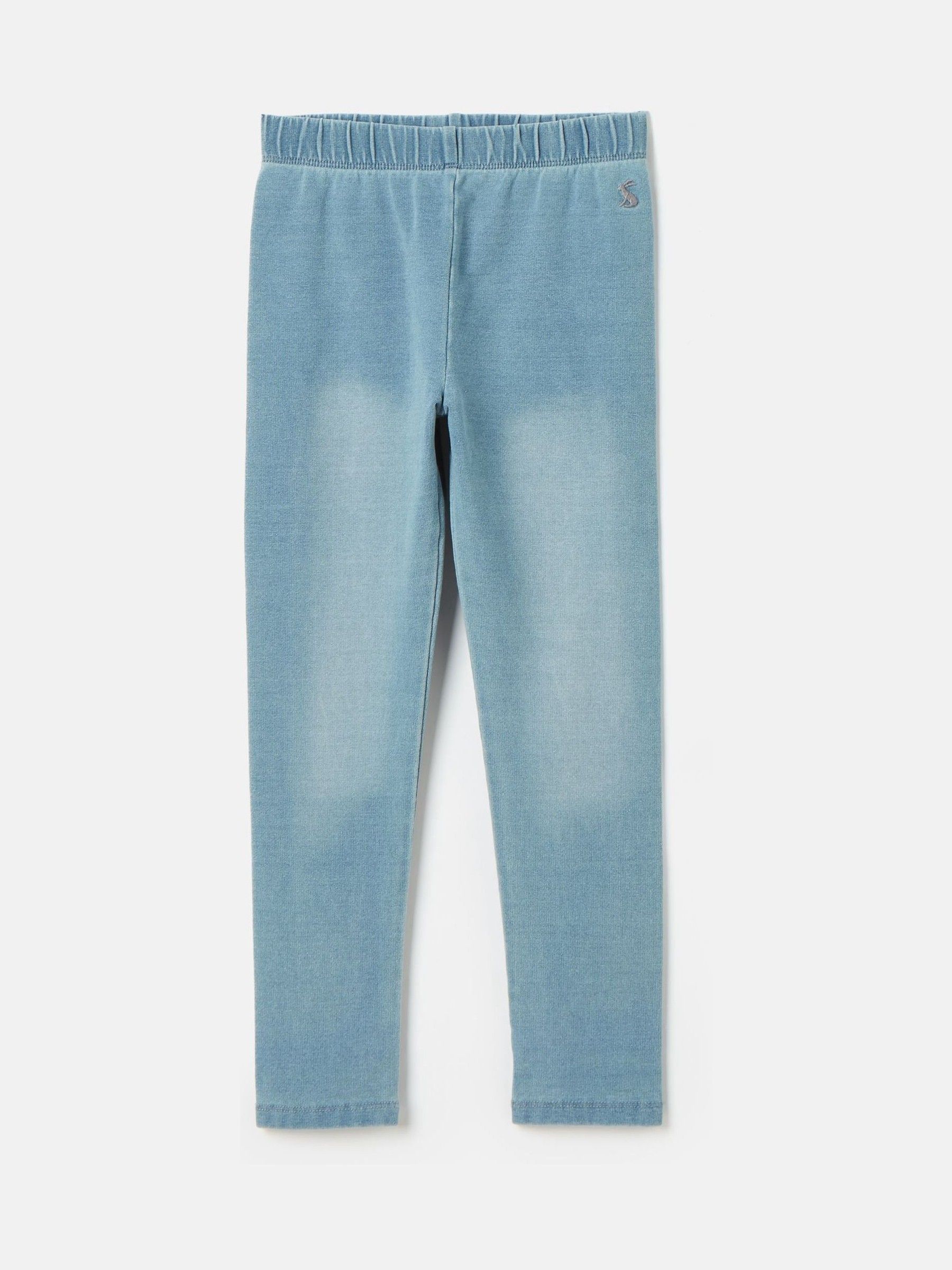 Girls' Trot Denim Light Wash Jersey Denim Jodphur-Style Leggings - Image 1 of 4