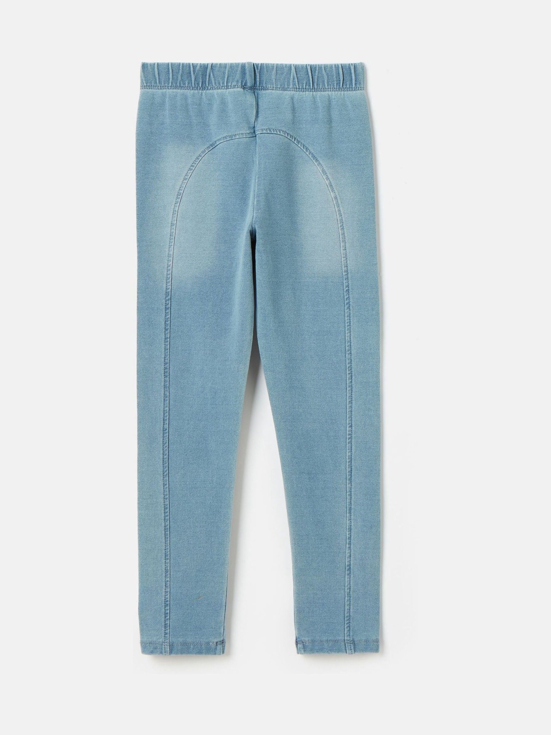 Girls' Trot Denim Light Wash Jersey Denim Jodphur-Style Leggings - Image 2 of 4