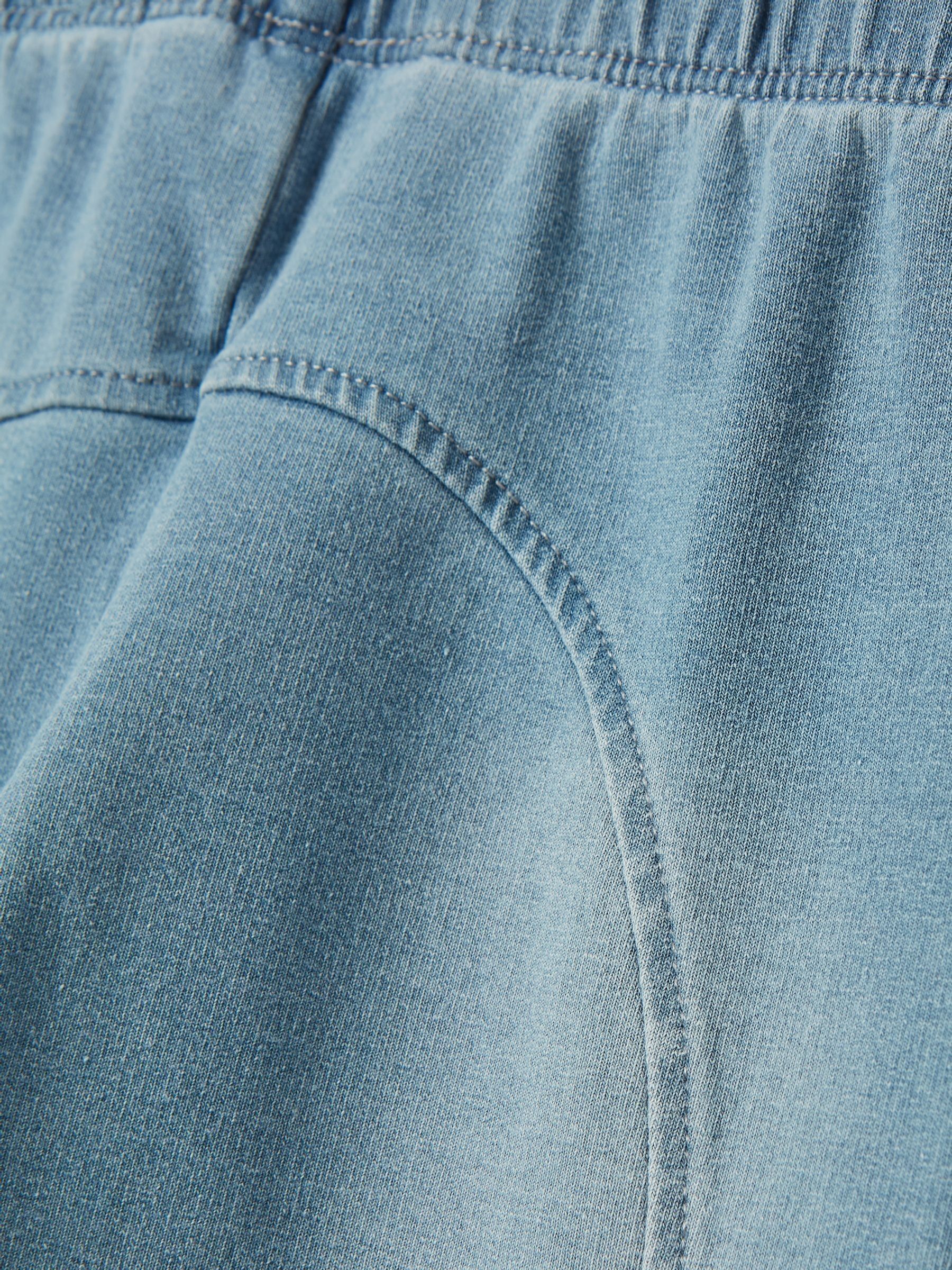 Girls' Trot Denim Light Wash Jersey Denim Jodphur-Style Leggings - Image 3 of 4