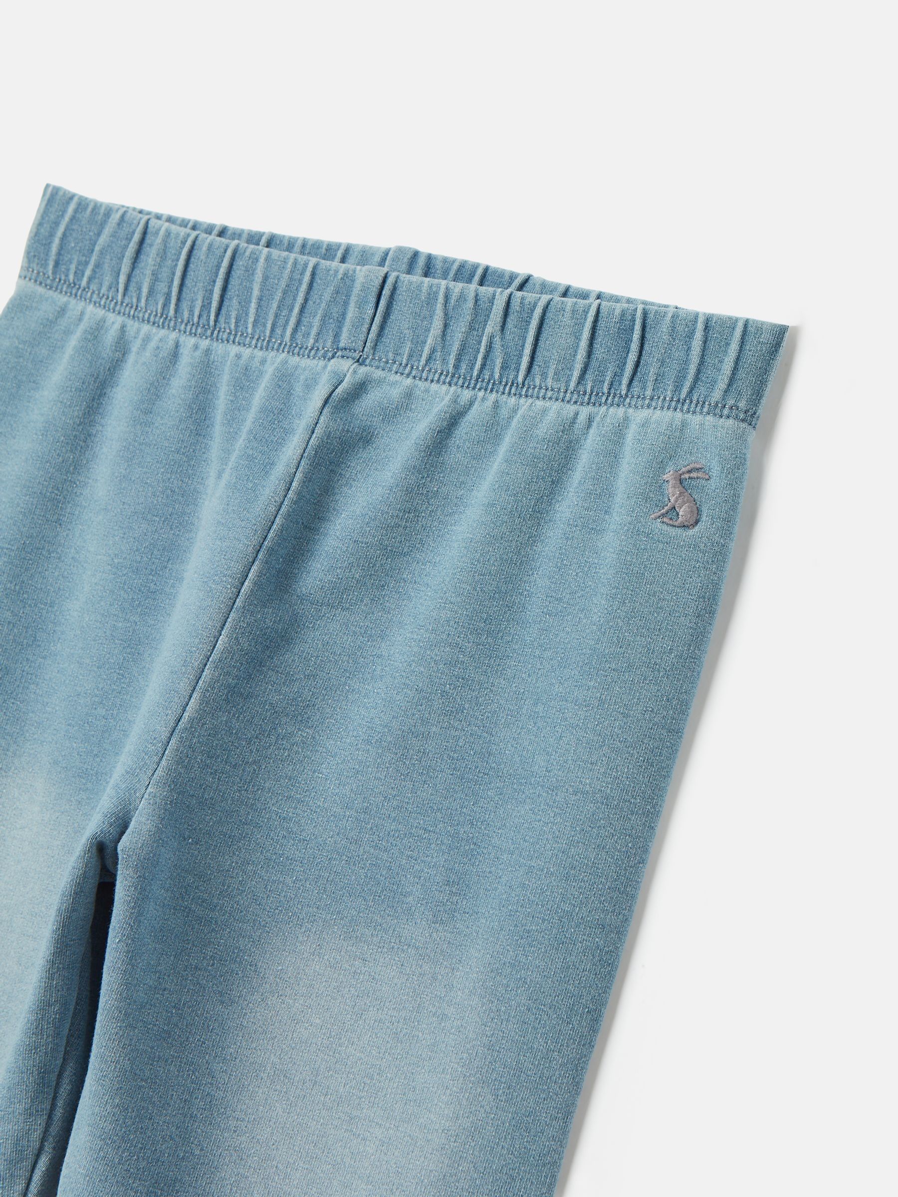 Girls' Trot Denim Light Wash Jersey Denim Jodphur-Style Leggings - Image 4 of 4