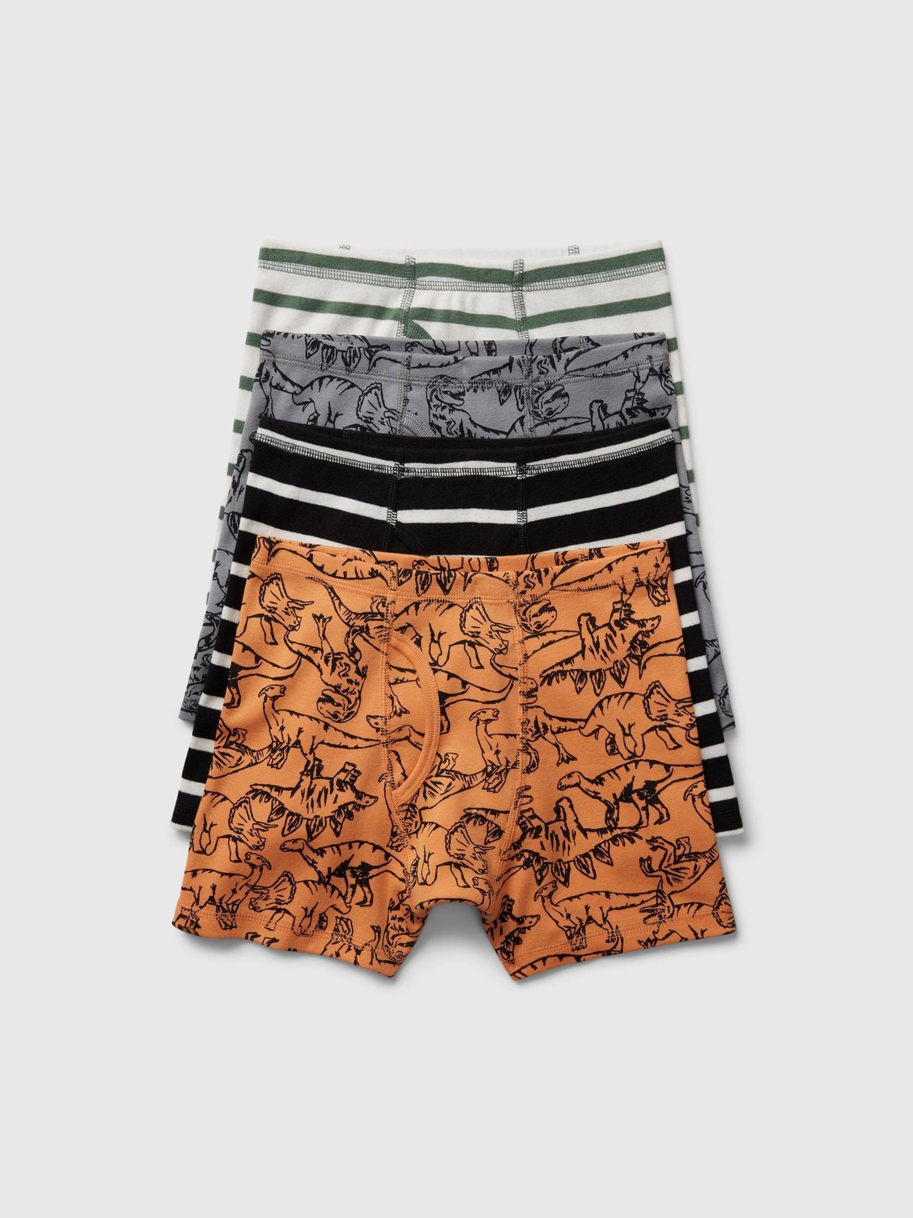 Grey Organic Cotton Boxer Briefs (4 Pack) - Image 1 of 1