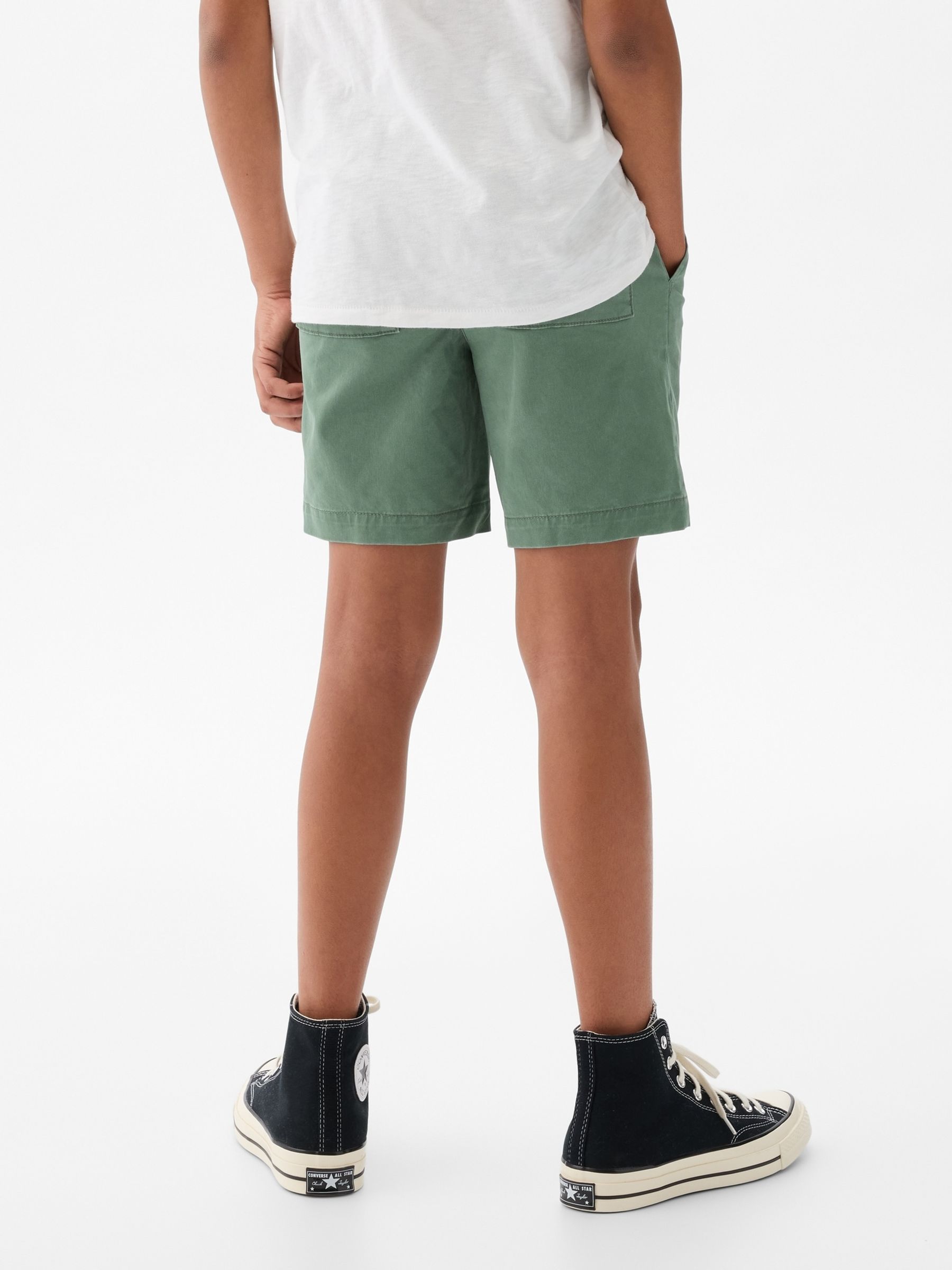 Green Cotton Twill Easy Pull On Short (4-13yrs) - Image 2 of 5